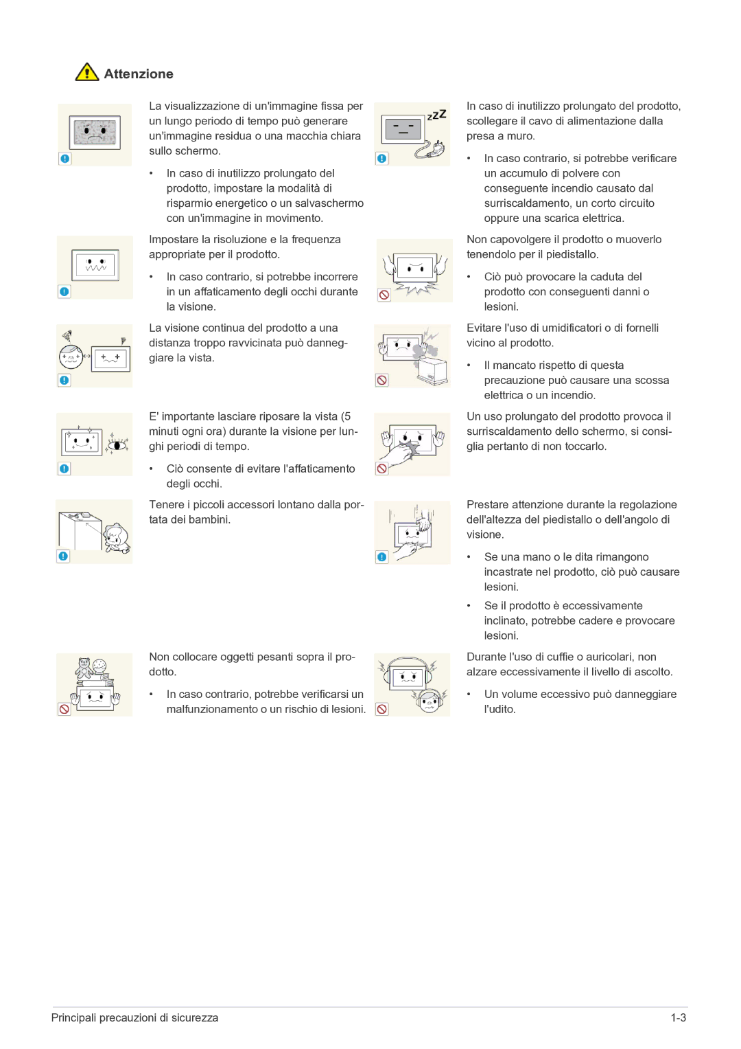 Samsung LS22FMDGF/EN manual Attenzione 