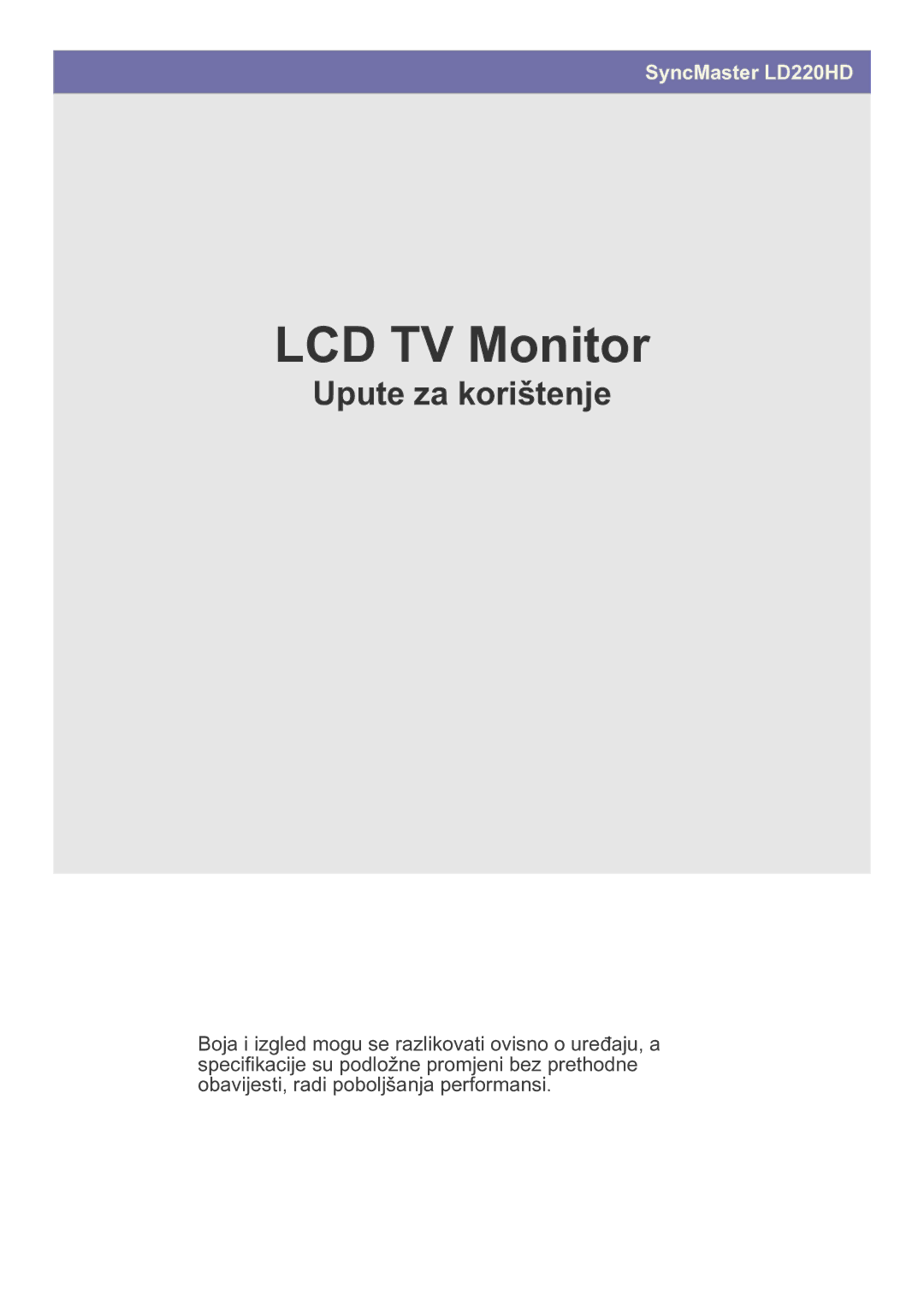 Samsung LS22FMDGF/EN manual LCD TV Monitor 