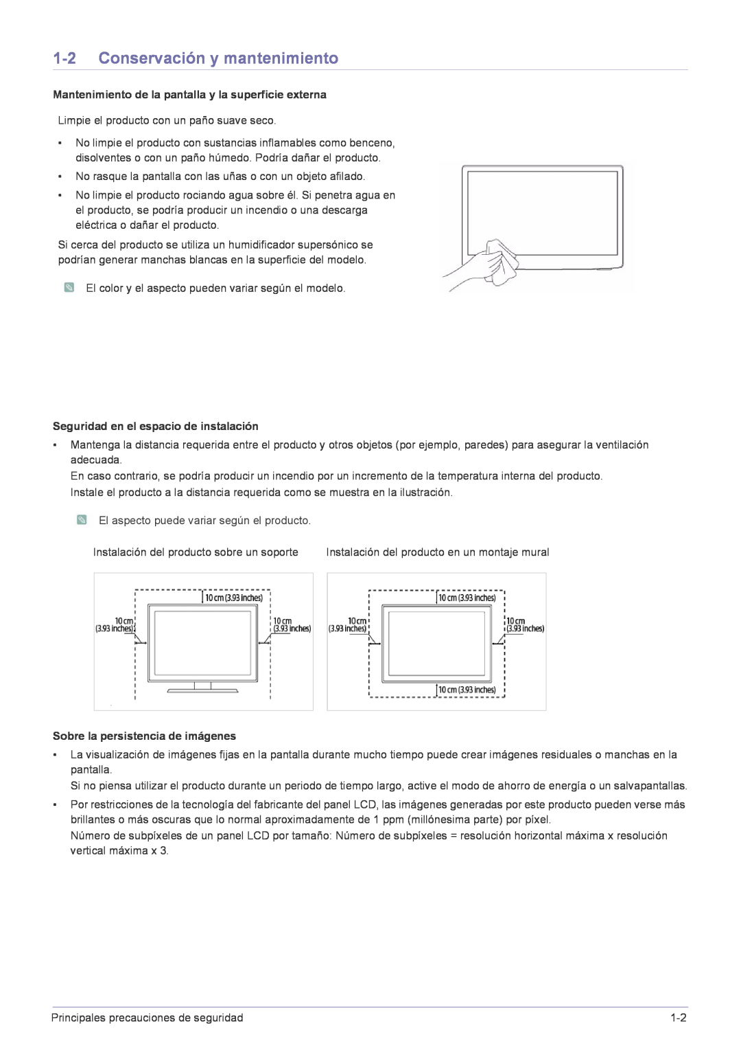 Samsung LS22FMDGF/EN manual Conservación y mantenimiento, Mantenimiento de la pantalla y la superficie externa 