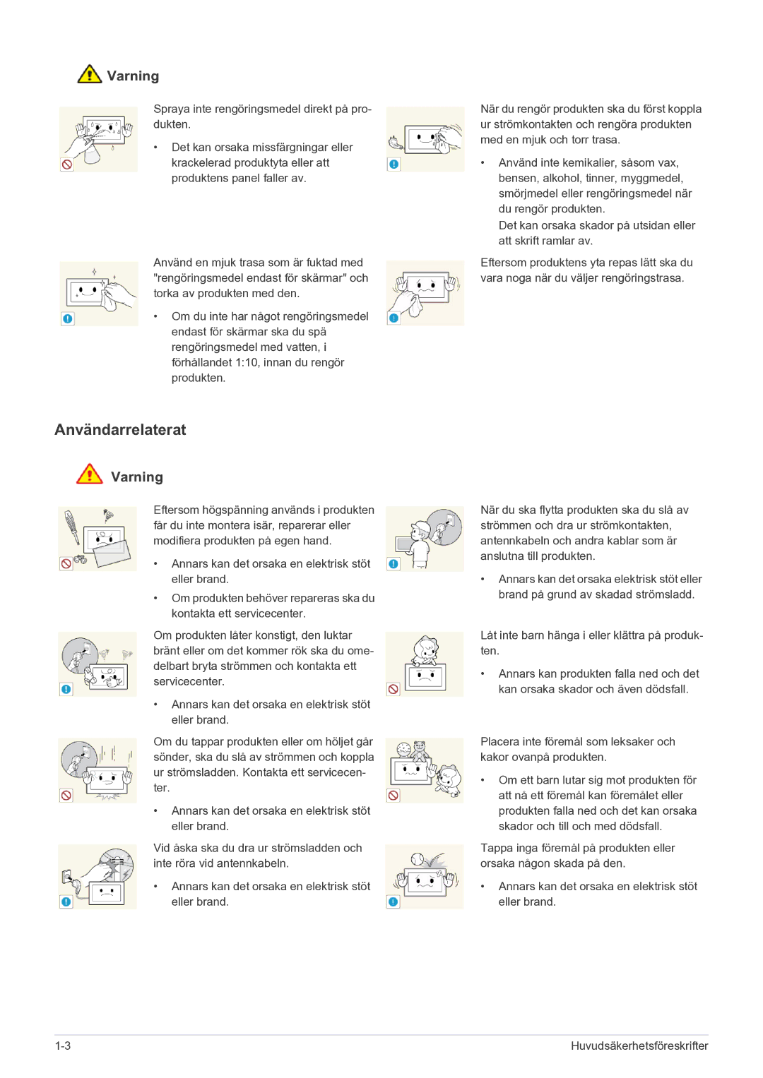 Samsung LS22FMDGF/XE manual Användarrelaterat 