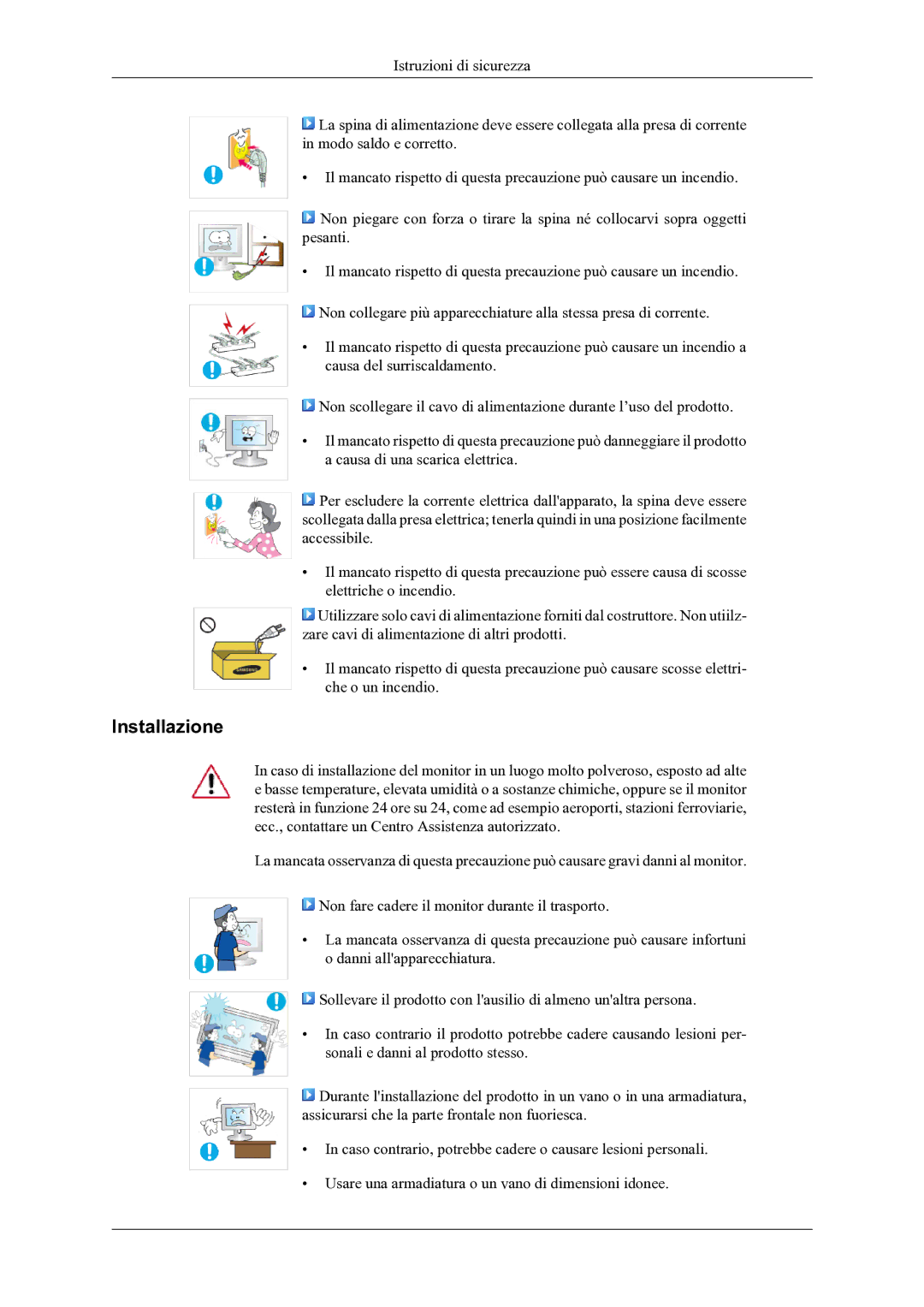 Samsung LS22LDPJFV/EN manual Installazione 