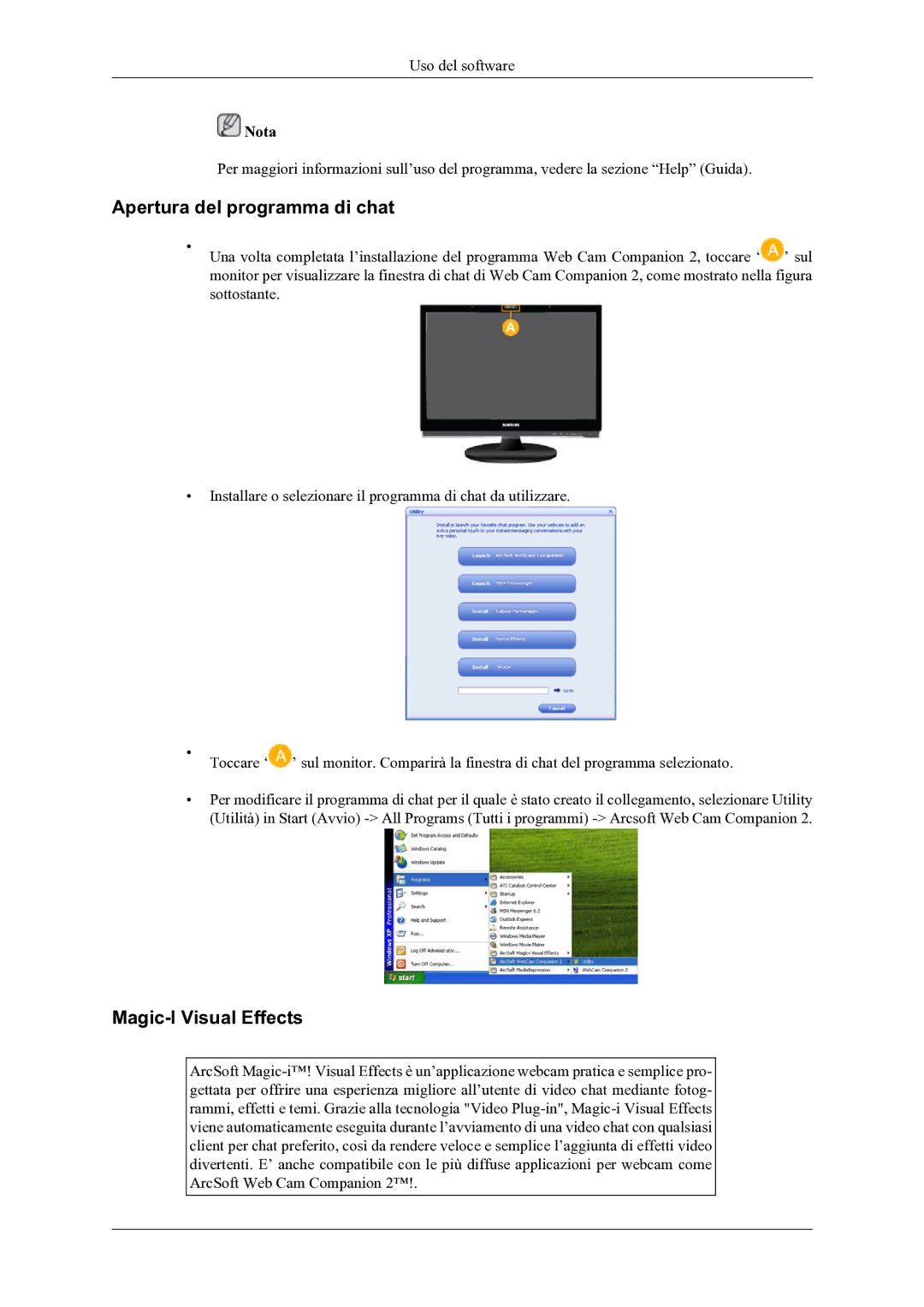 Samsung LS22LDPJFV/EN manual Apertura del programma di chat, Magic-I Visual Effects 