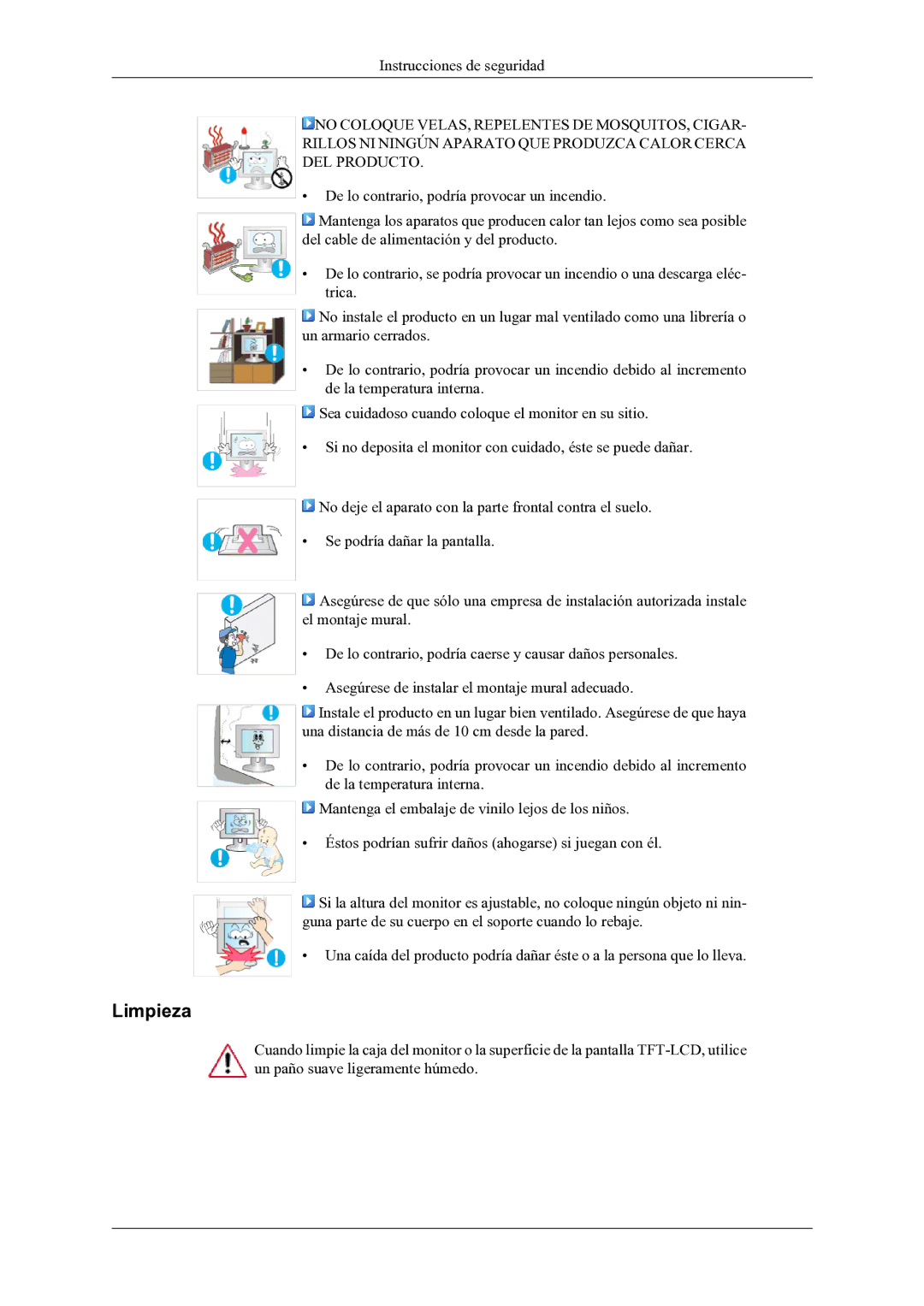 Samsung LS22LDPJFV/EN manual Limpieza 