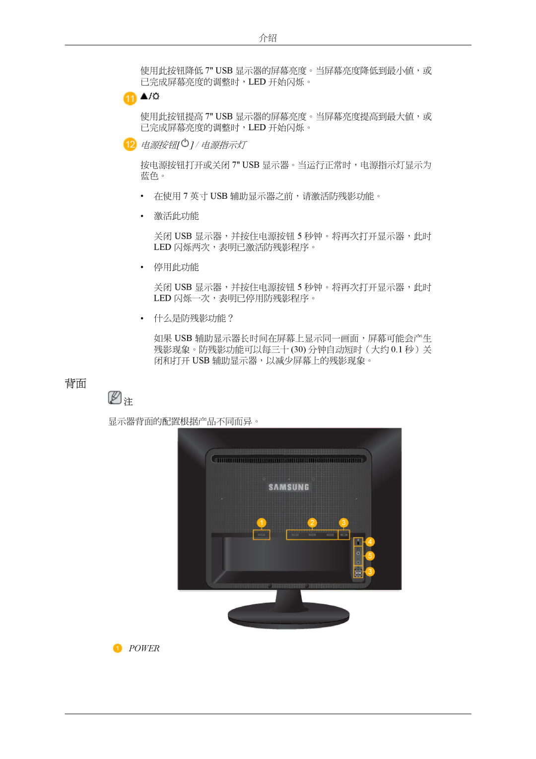 Samsung LS22LDPJFV/EN manual Power 