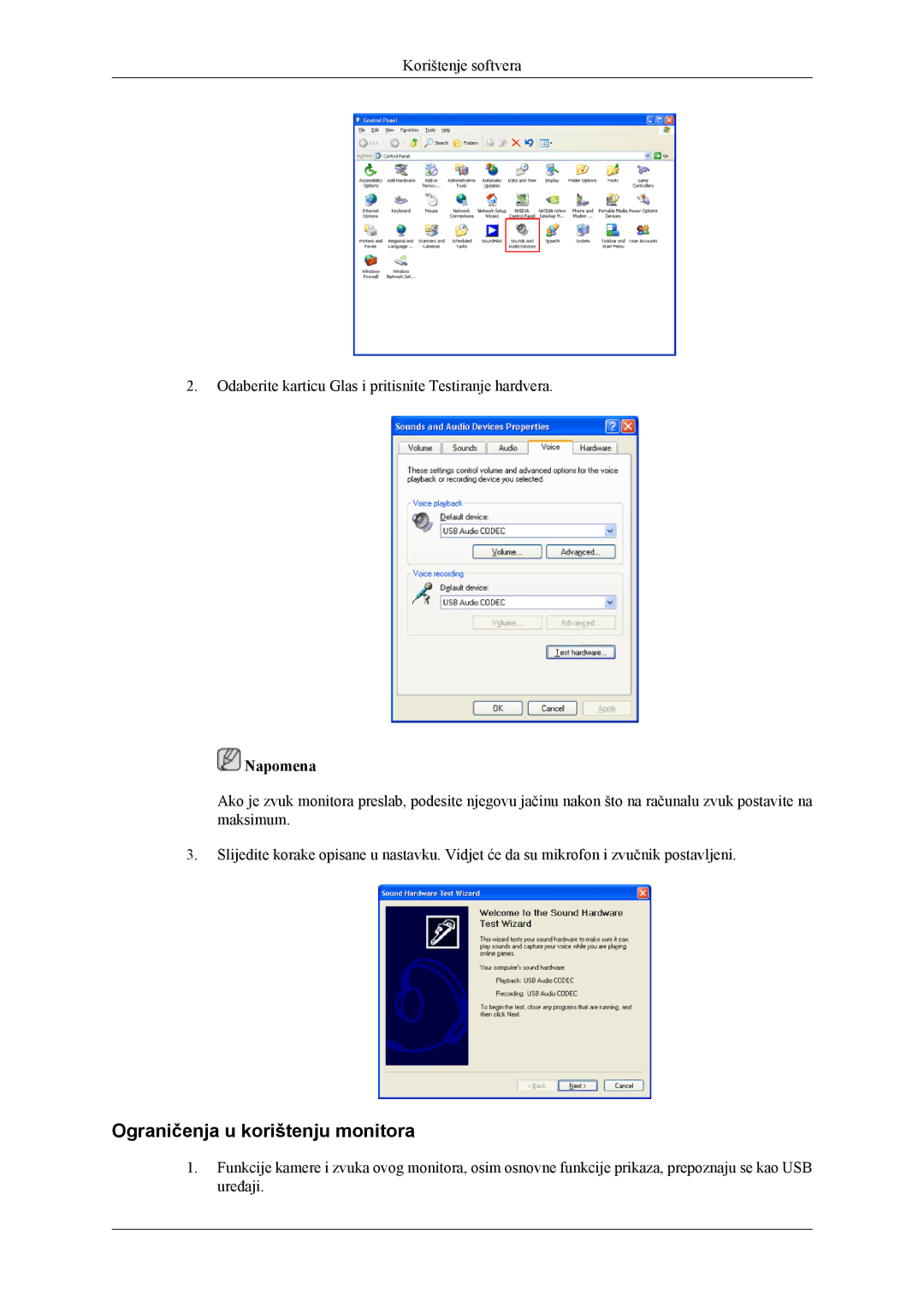 Samsung LS22LDPJFV/EN manual Ograničenja u korištenju monitora 