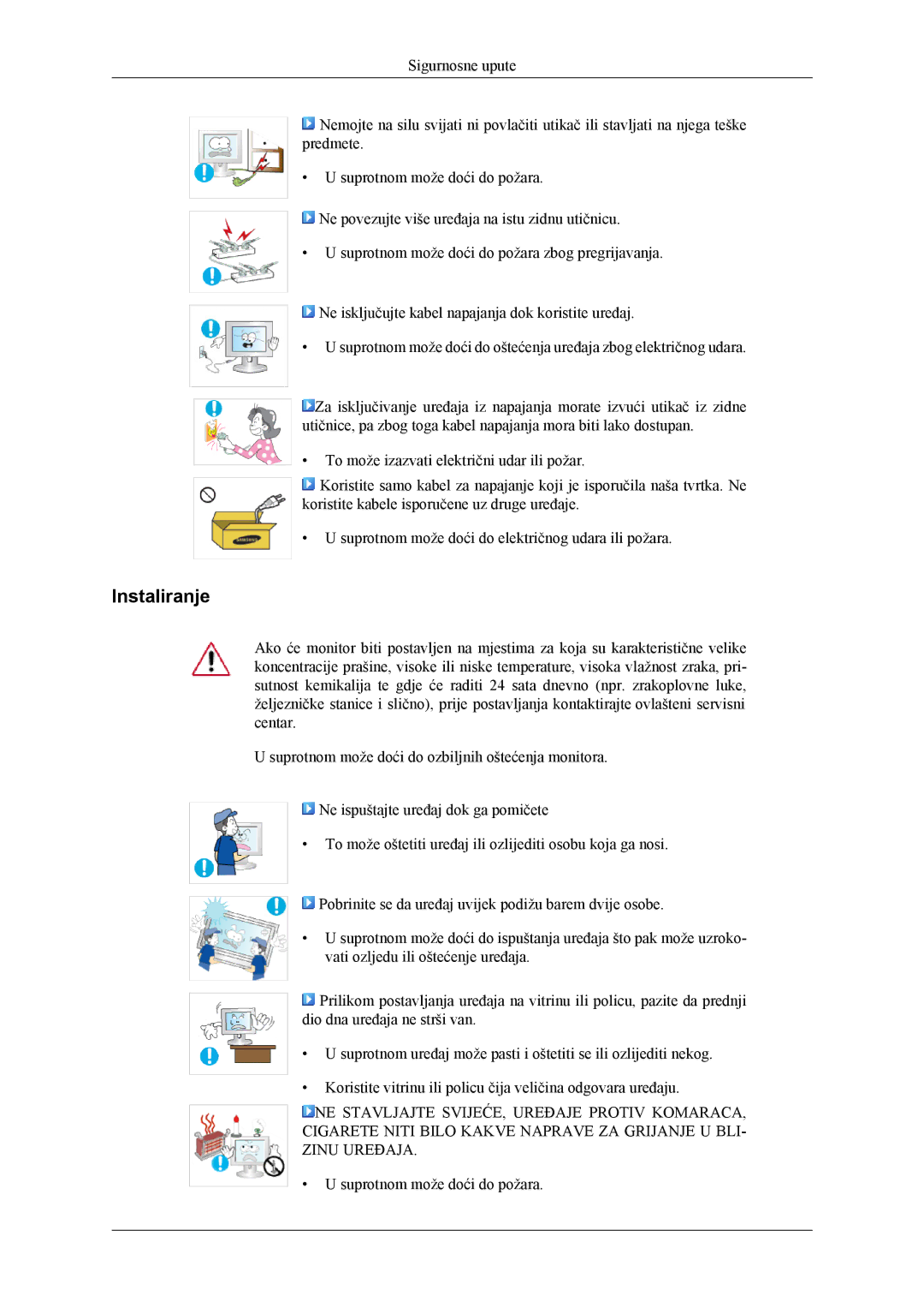 Samsung LS22LDPJFV/EN manual Instaliranje 