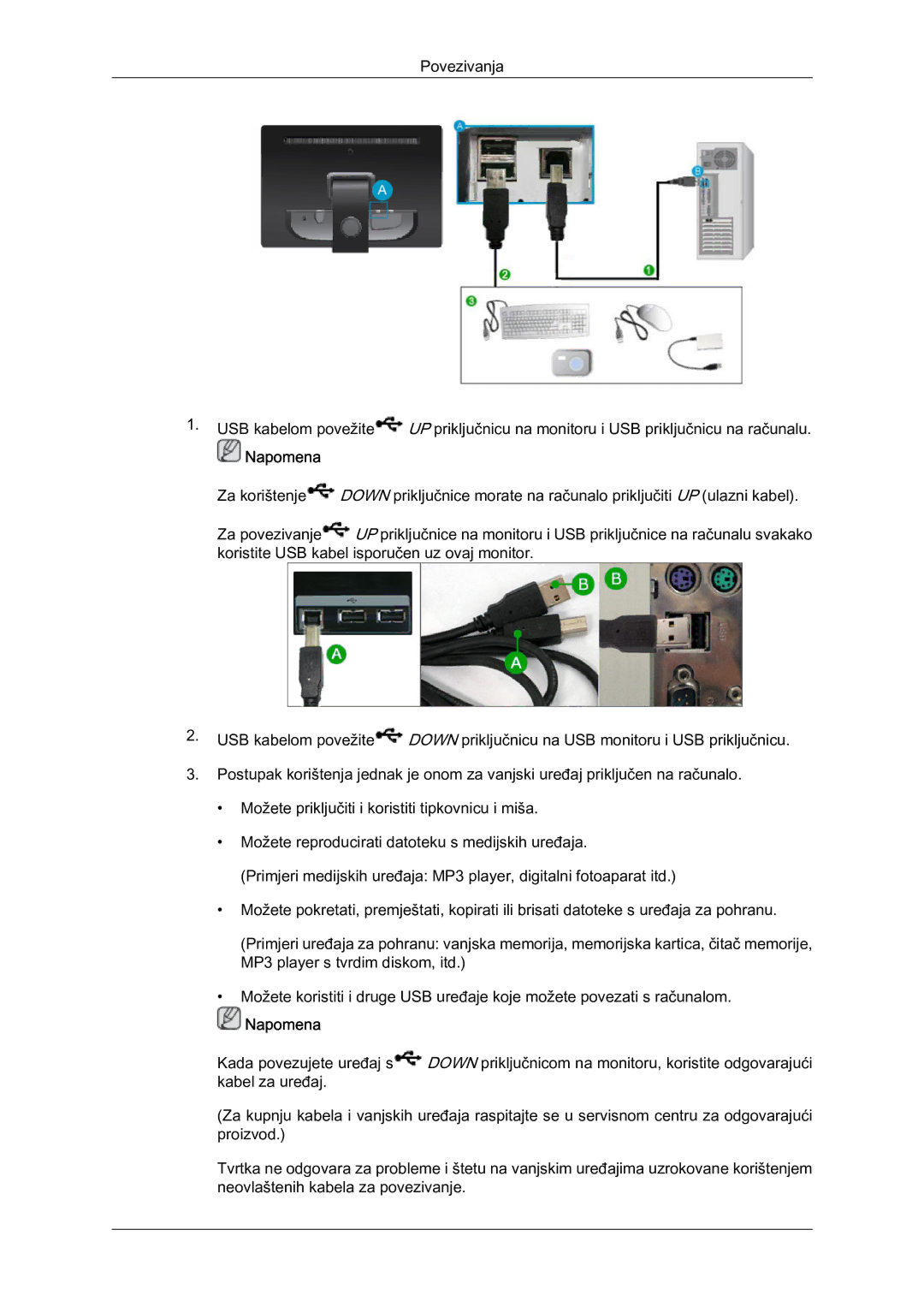 Samsung LS22LFUGF/EN manual Napomena 