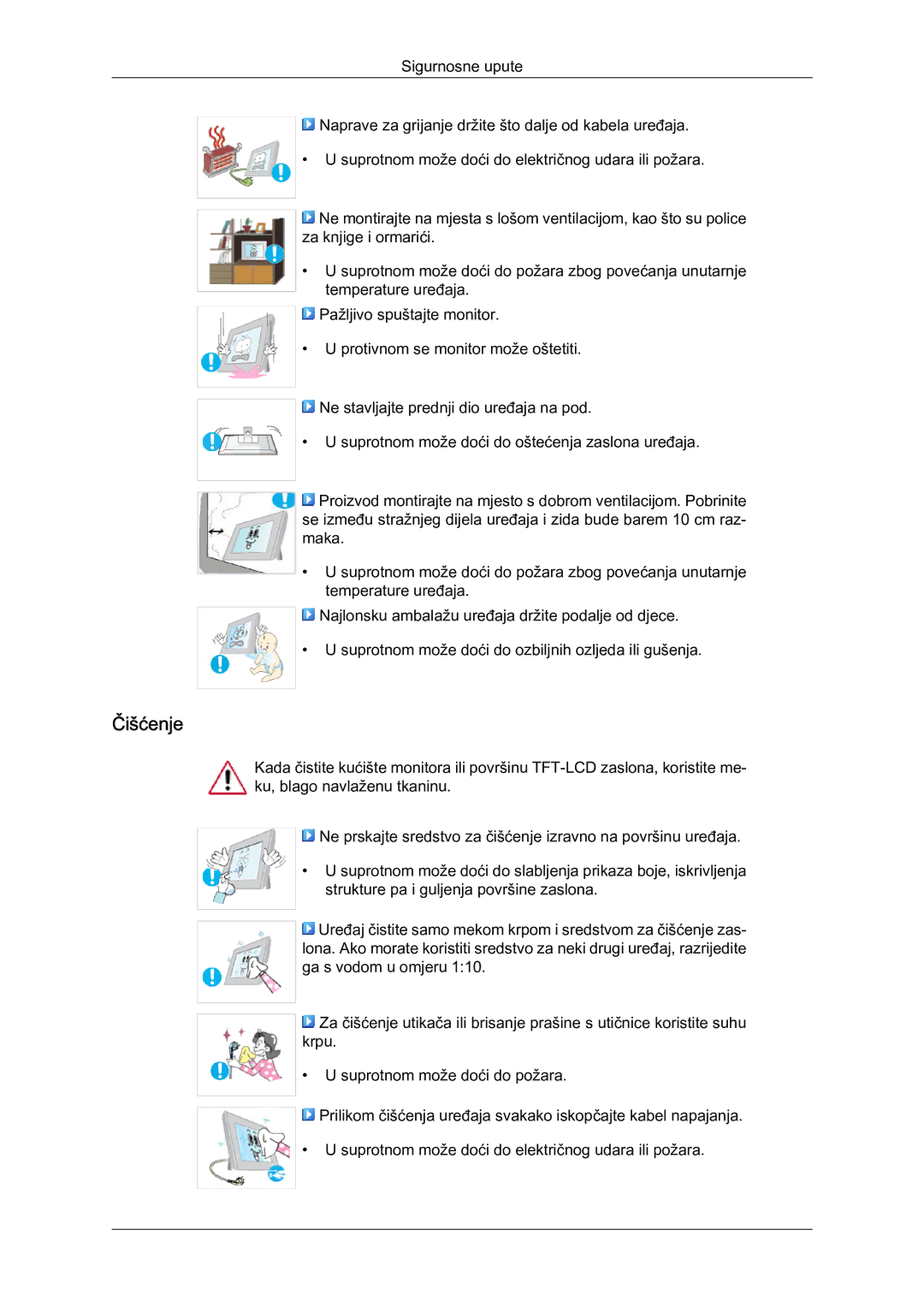 Samsung LS22LFUGF/EN manual Čišćenje 