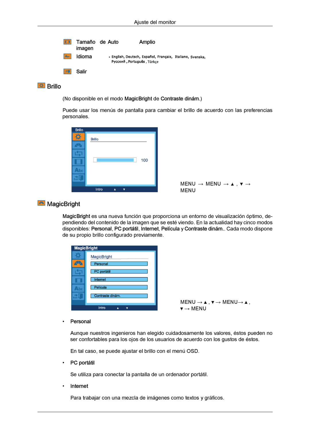 Samsung LS22LFUGF/EN, LS22LFUGFY/EN, LS19LFUGF/EN manual MagicBright 