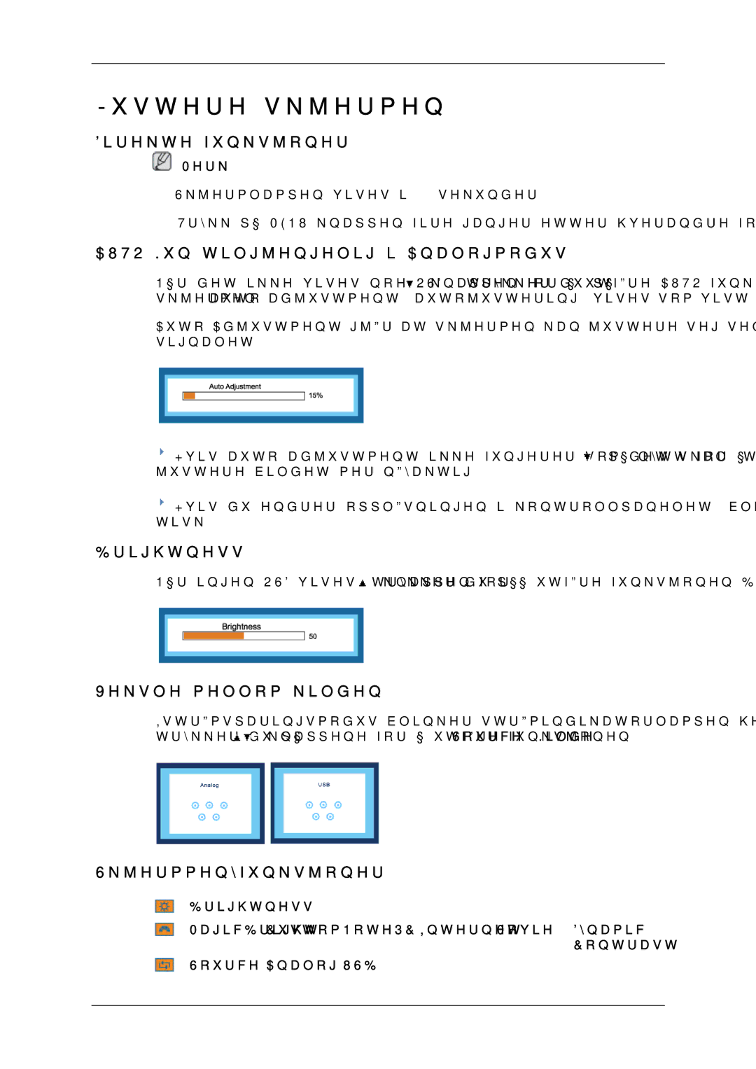 Samsung LS22LFUGFY/EN, LS22LFUGF/EN manual Justere skjermen 