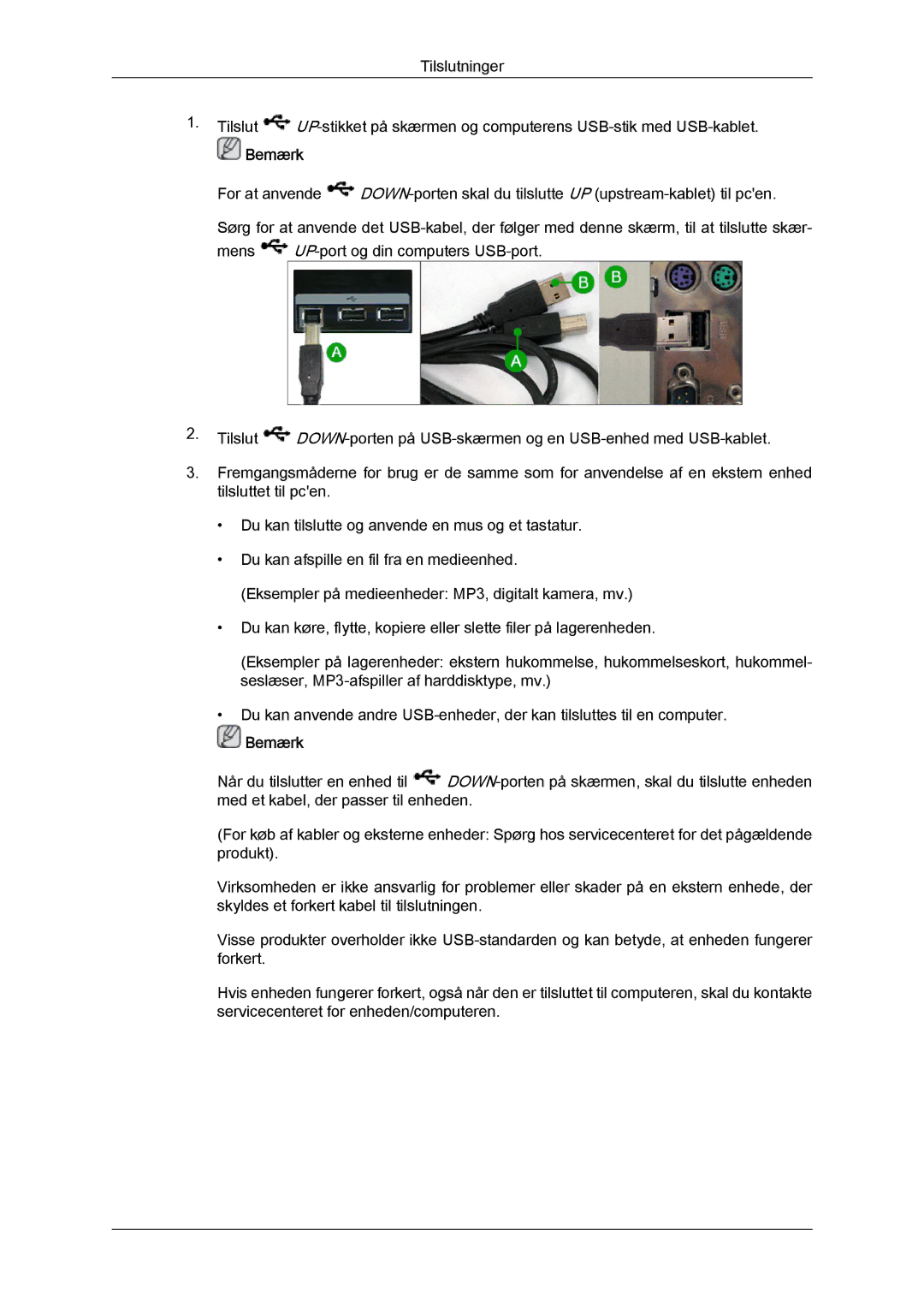 Samsung LS22LFUGF/EN, LS22LFUGFY/EN manual Bemærk 