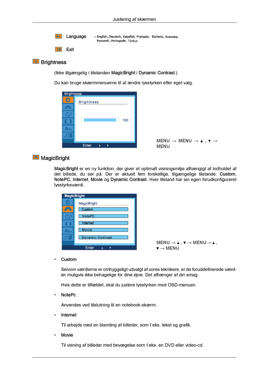 Samsung LS22LFUGF/EN, LS22LFUGFY/EN manual MagicBright 