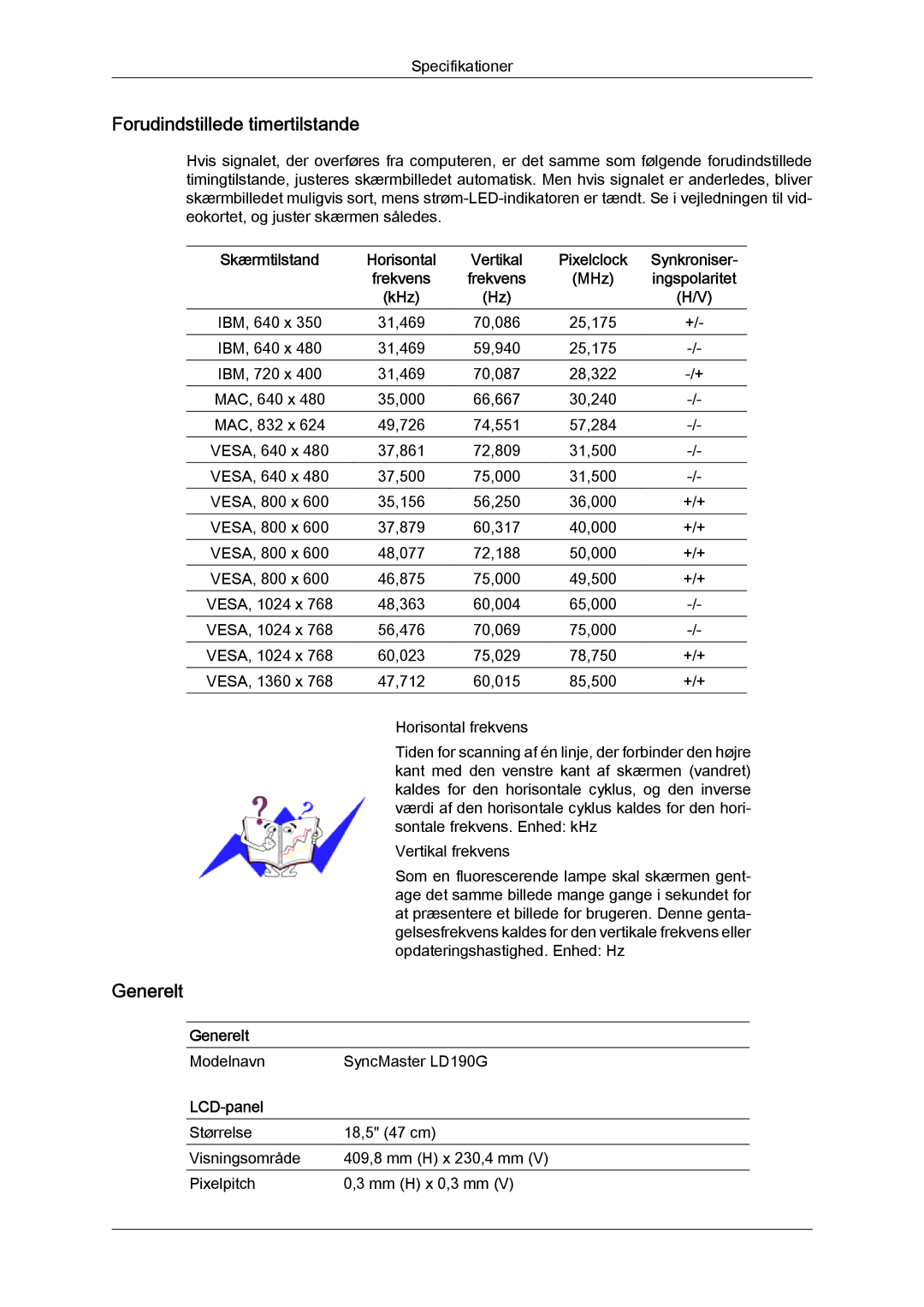 Samsung LS22LFUGF/EN, LS22LFUGFY/EN manual Forudindstillede timertilstande 