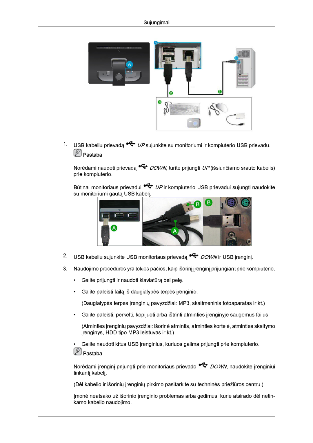 Samsung LS22LFUGF/EN, LS22LFUGFY/EN manual Pastaba 