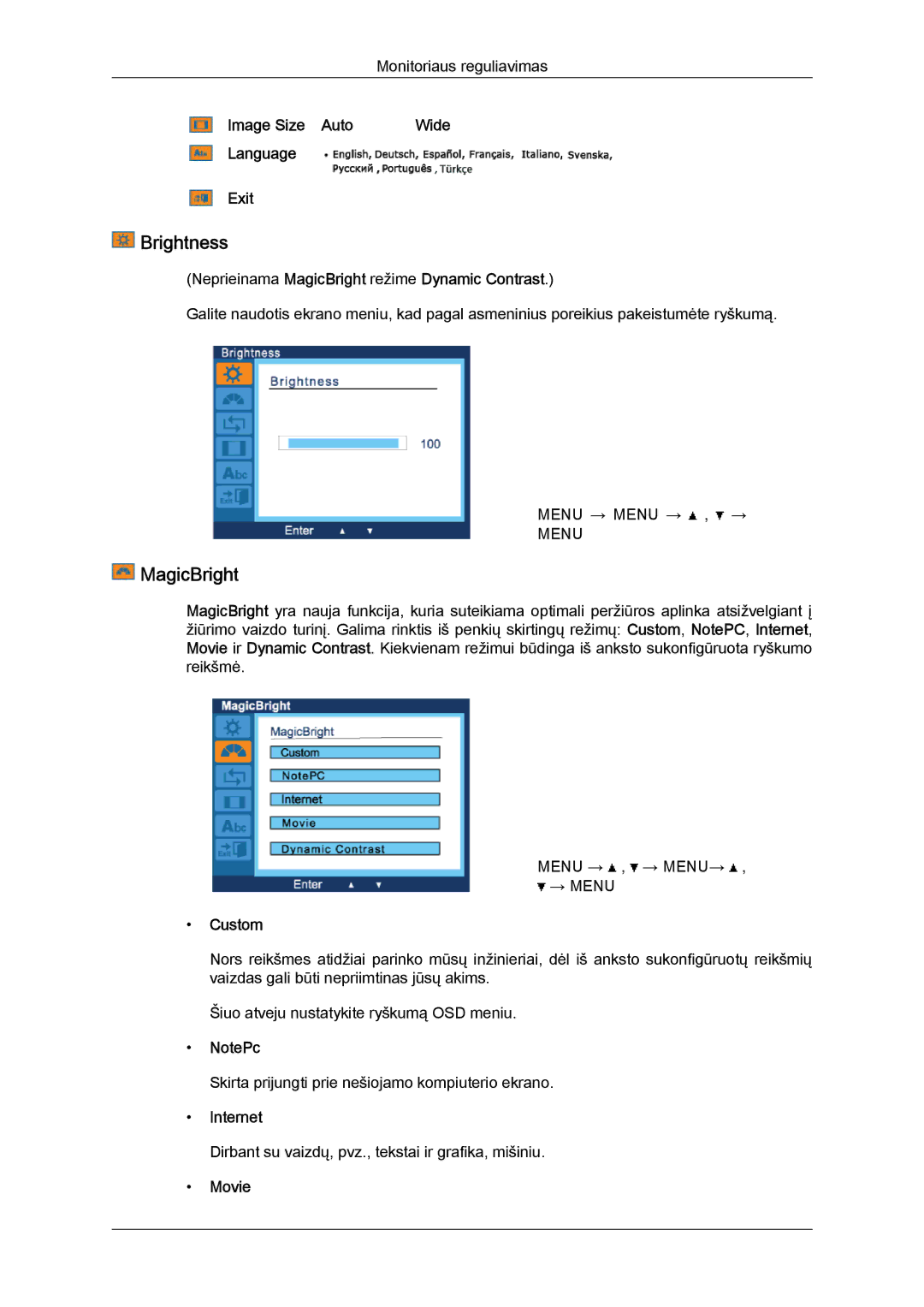 Samsung LS22LFUGF/EN, LS22LFUGFY/EN manual MagicBright 