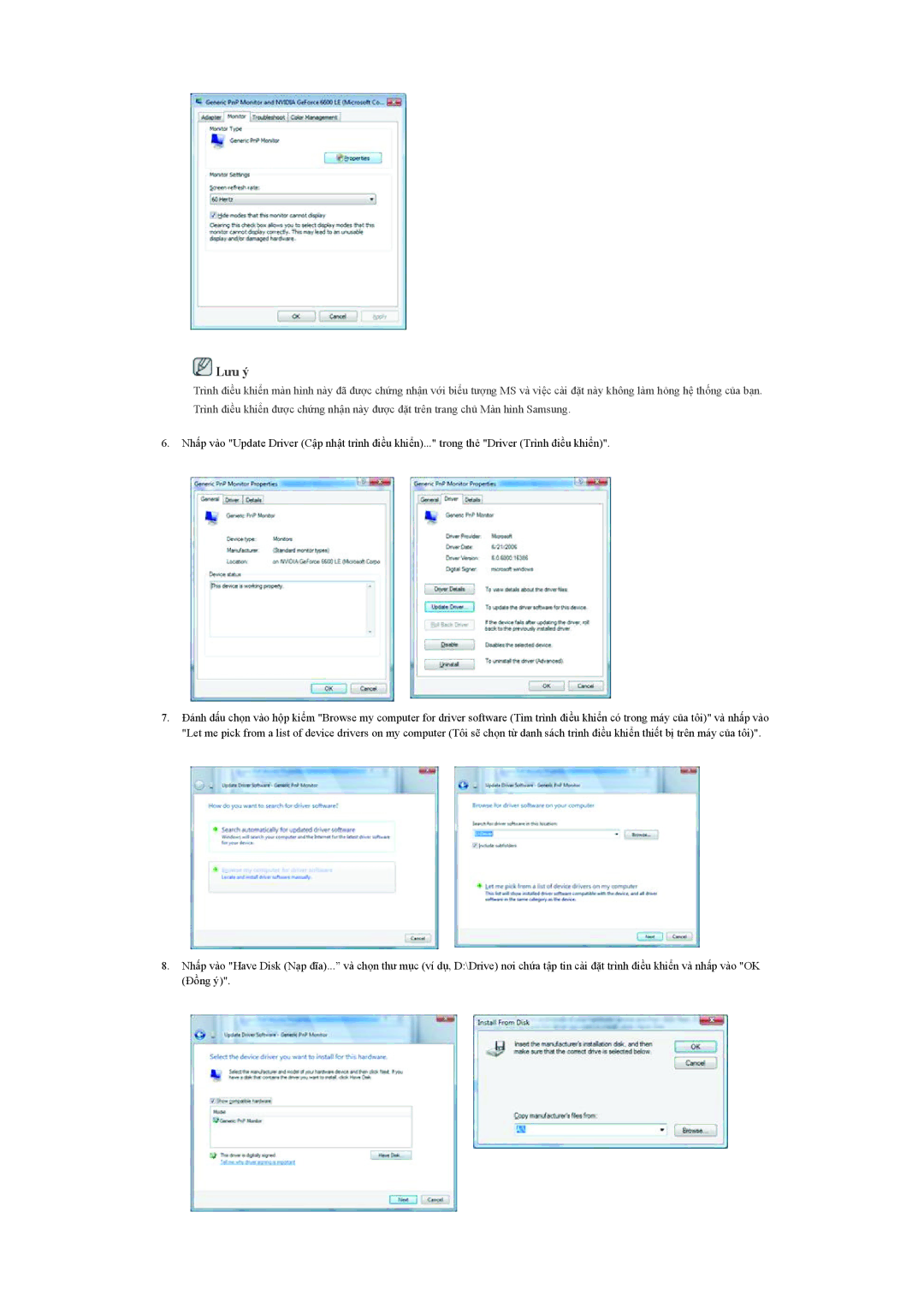 Samsung LS22LFUGFZ/XT, LS19LFUGFZMXV manual Lưu ý 