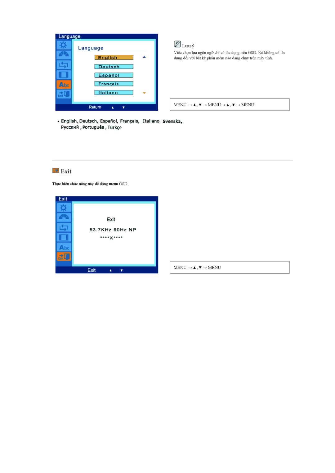 Samsung LS19LFUGFZMXV, LS22LFUGFZ/XT manual Exit 