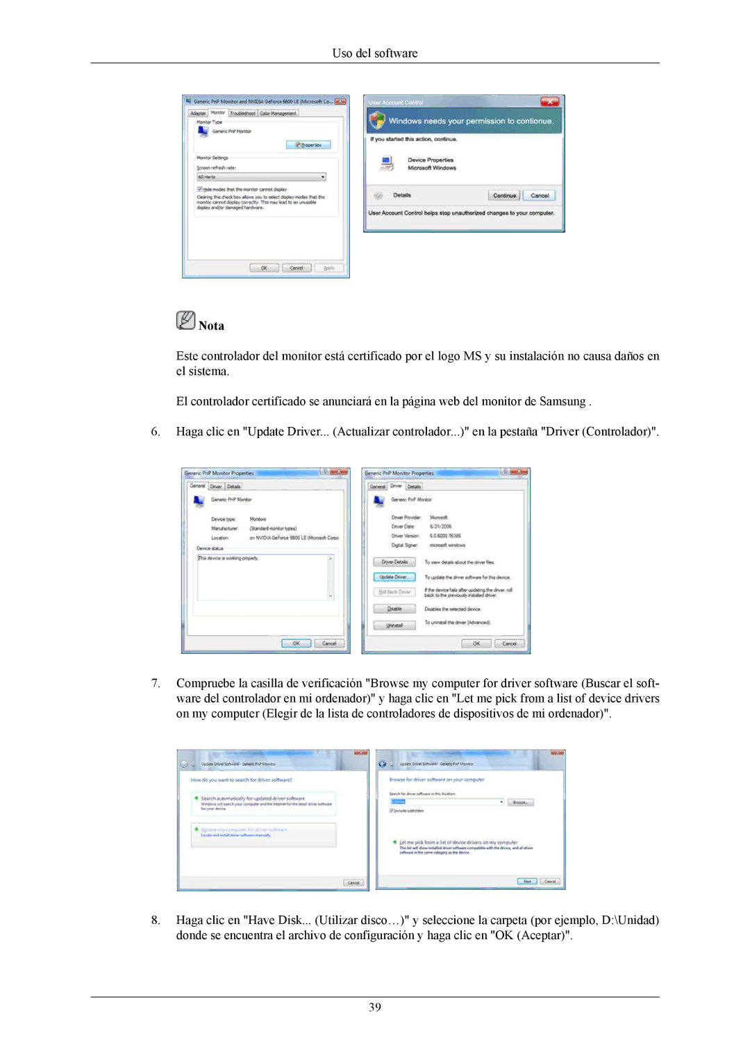 Samsung LS22LIUJFV/EN, LS22LIUJFV/EDC manual Nota 