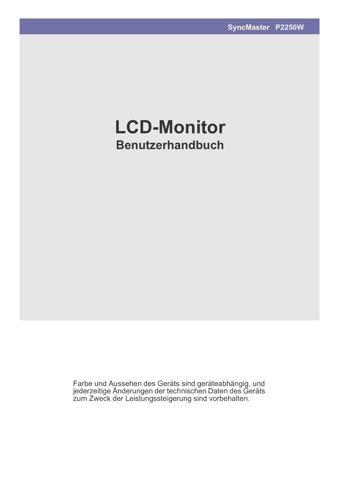 Samsung LS22LRKKUV/CH, LS22LRKKUV/EN manual LCD Monitor 