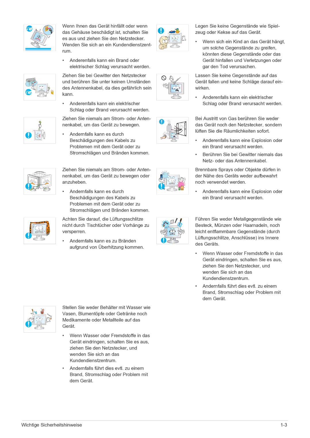 Samsung LS22LRKKUV/EN manual Wenden Sie sich an ein Kundendienstzent- rum 