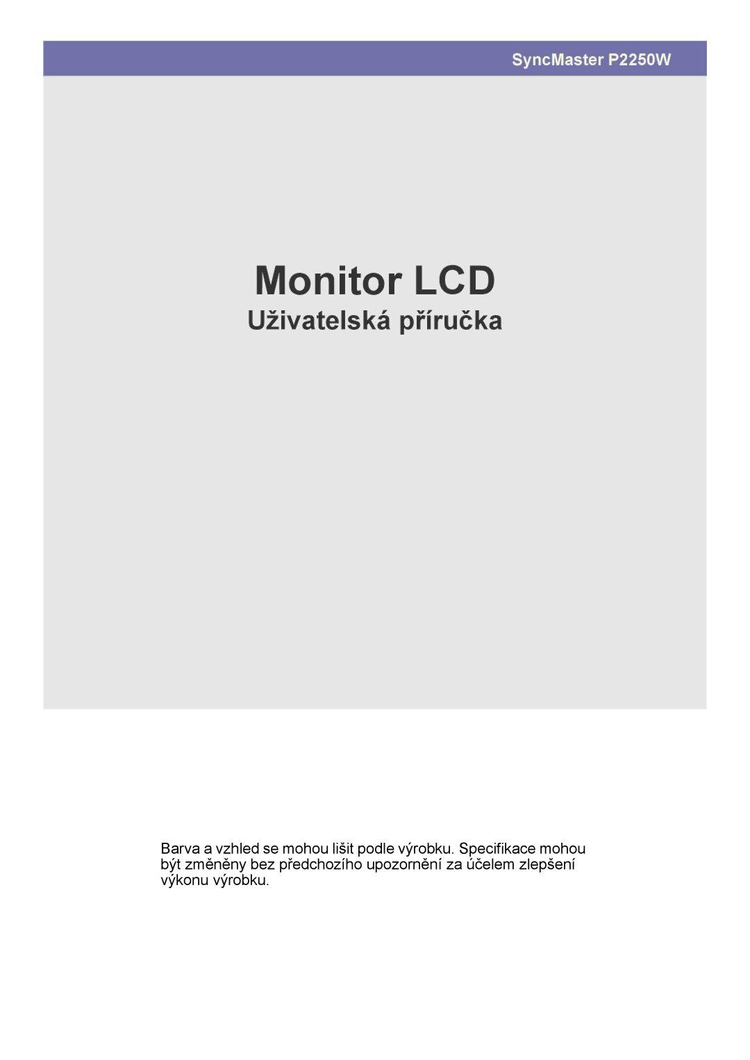 Samsung LS22LRKKUV/EN manual Monitor LCD 