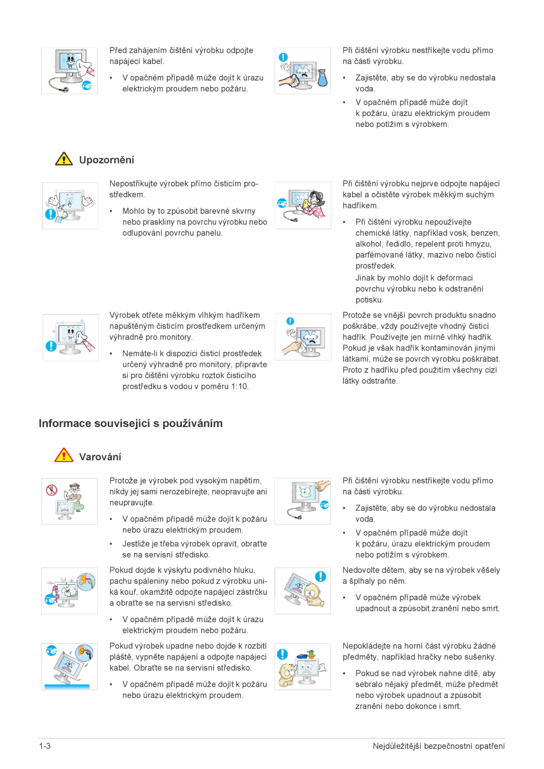 Samsung LS22LRKKUV/EN manual Informace související s používáním 