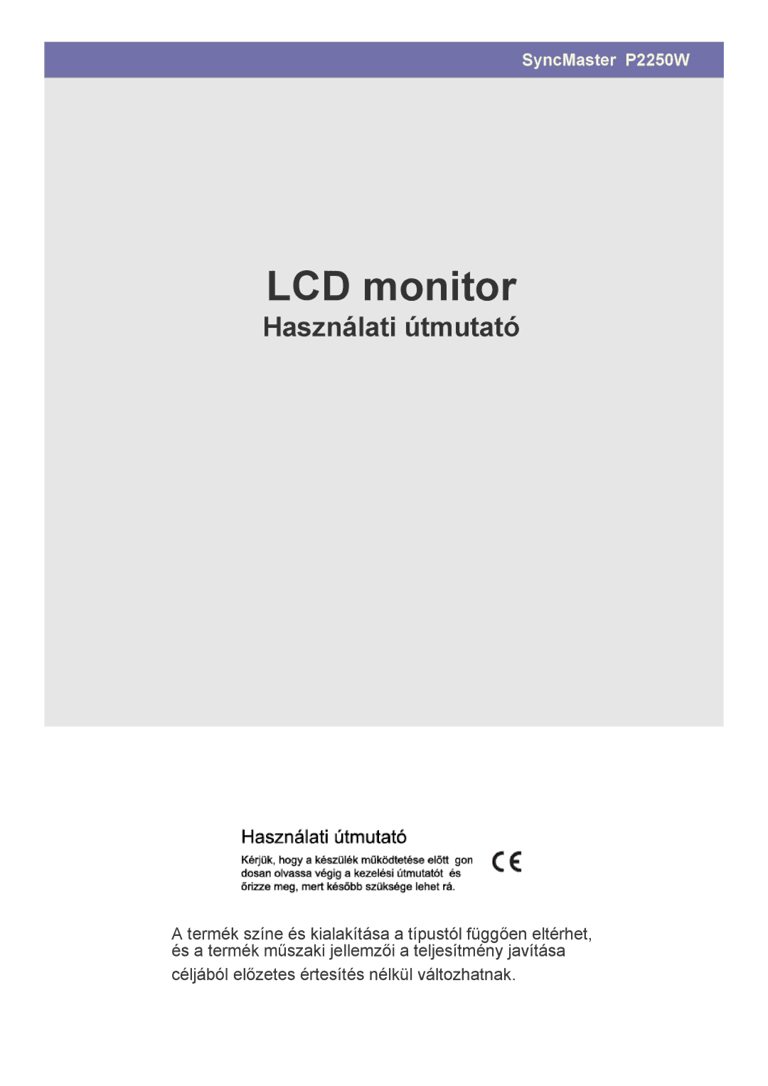 Samsung LS22LRKKUV/EN manual LCD monitor 