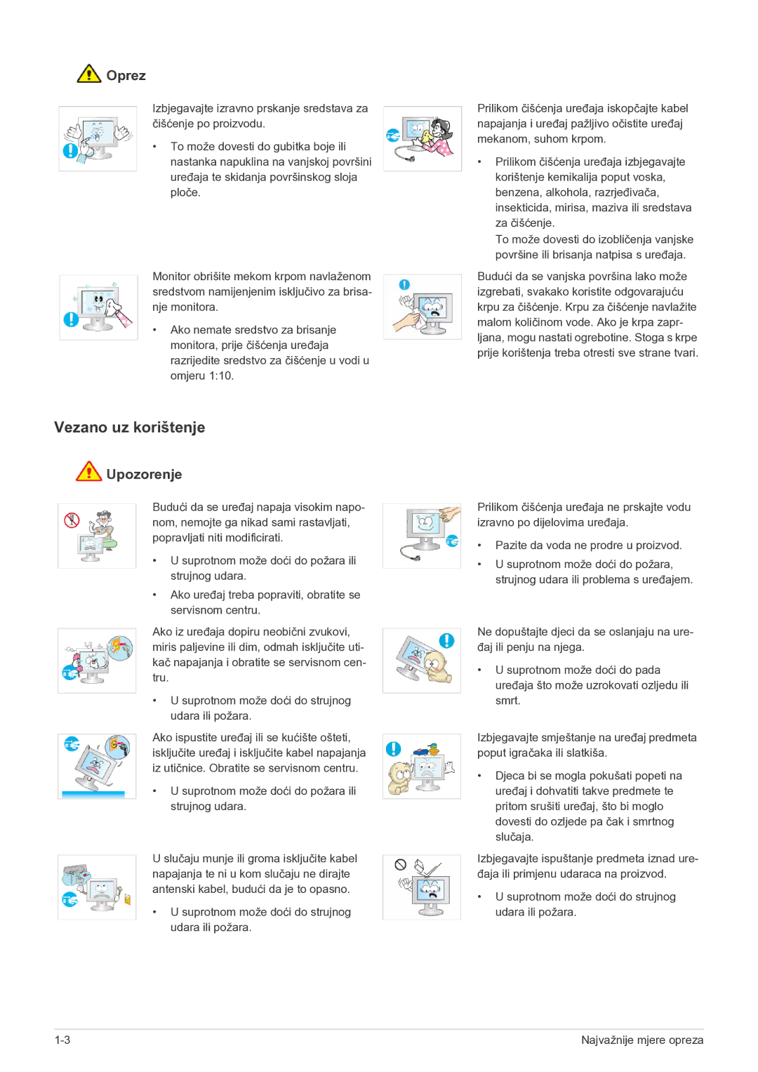 Samsung LS22LRKKUV/EN manual Vezano uz korištenje 