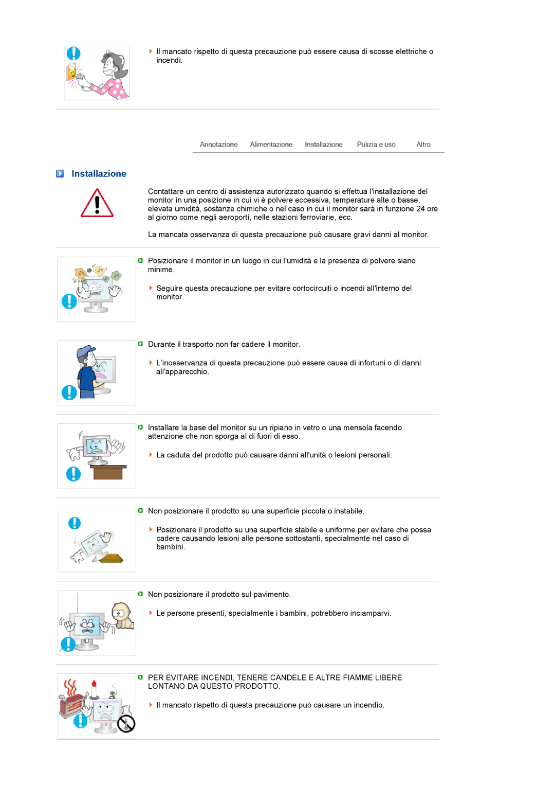 Samsung LS22MEVSFV/EDC manual Installazione 