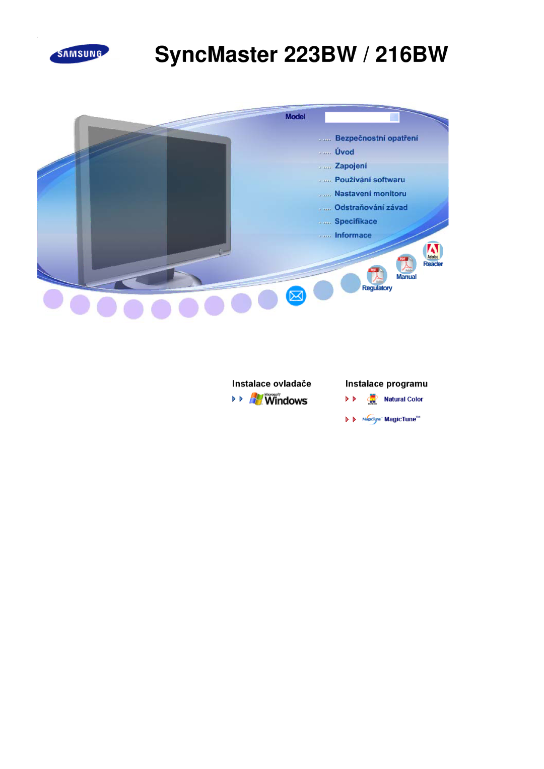 Samsung LS22MEVSFV/EDC manual SyncMaster 223BW / 216BW 