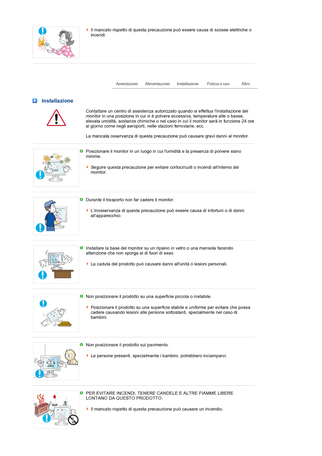 Samsung LS22MEXSFV/EDC manual Installazione 