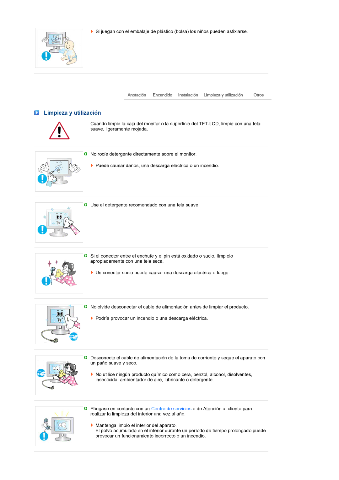 Samsung LS22MEXSFV/EDC manual Limpieza y utilización 