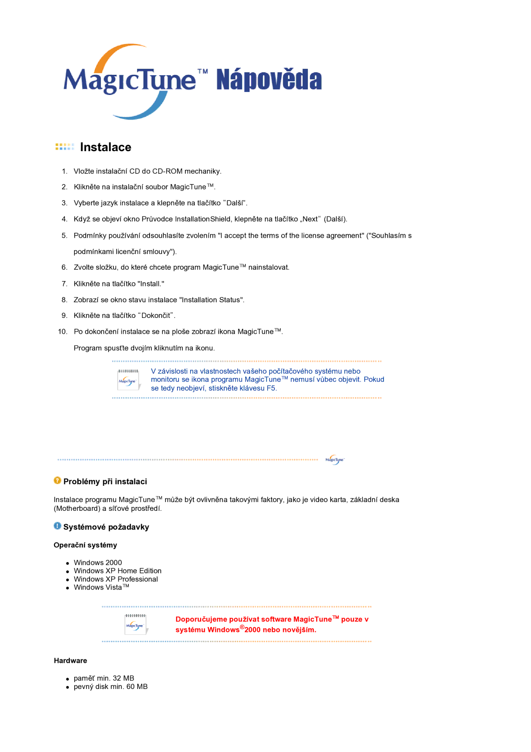 Samsung LS22MEXSFV/EDC manual Instalace 