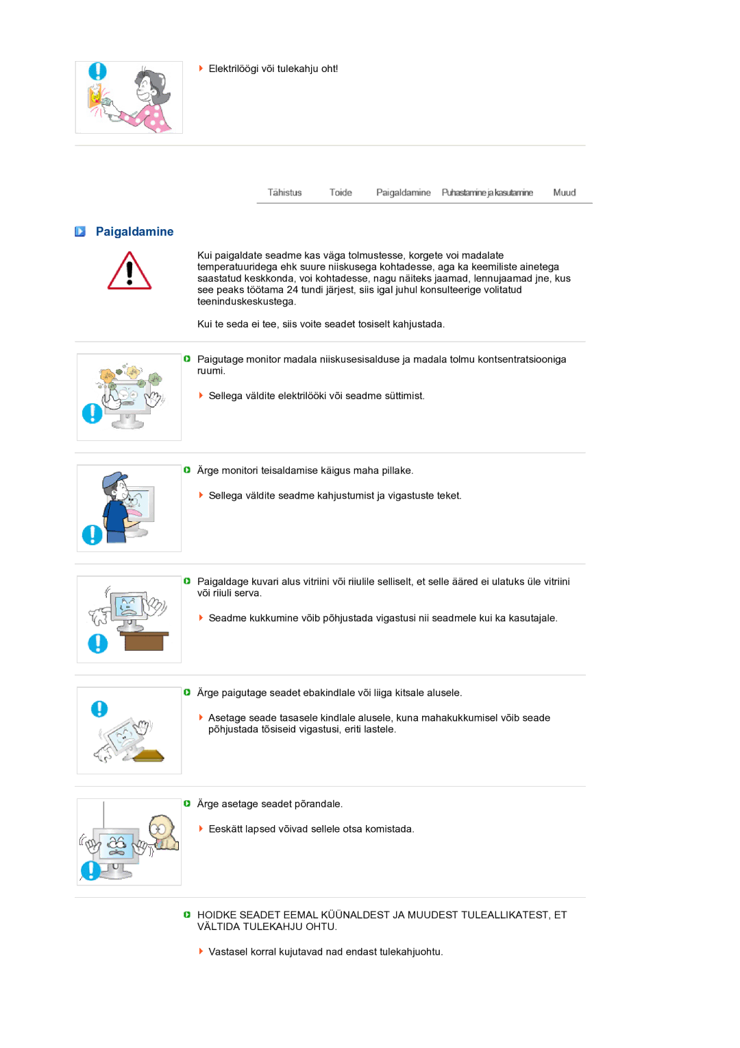 Samsung LS22MEXSFV/EDC manual Paigaldamine 