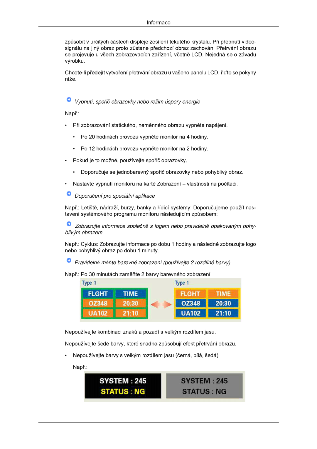 Samsung LS22MYDDSC/EDC manual Vypnutí, spořič obrazovky nebo režim úspory energie 