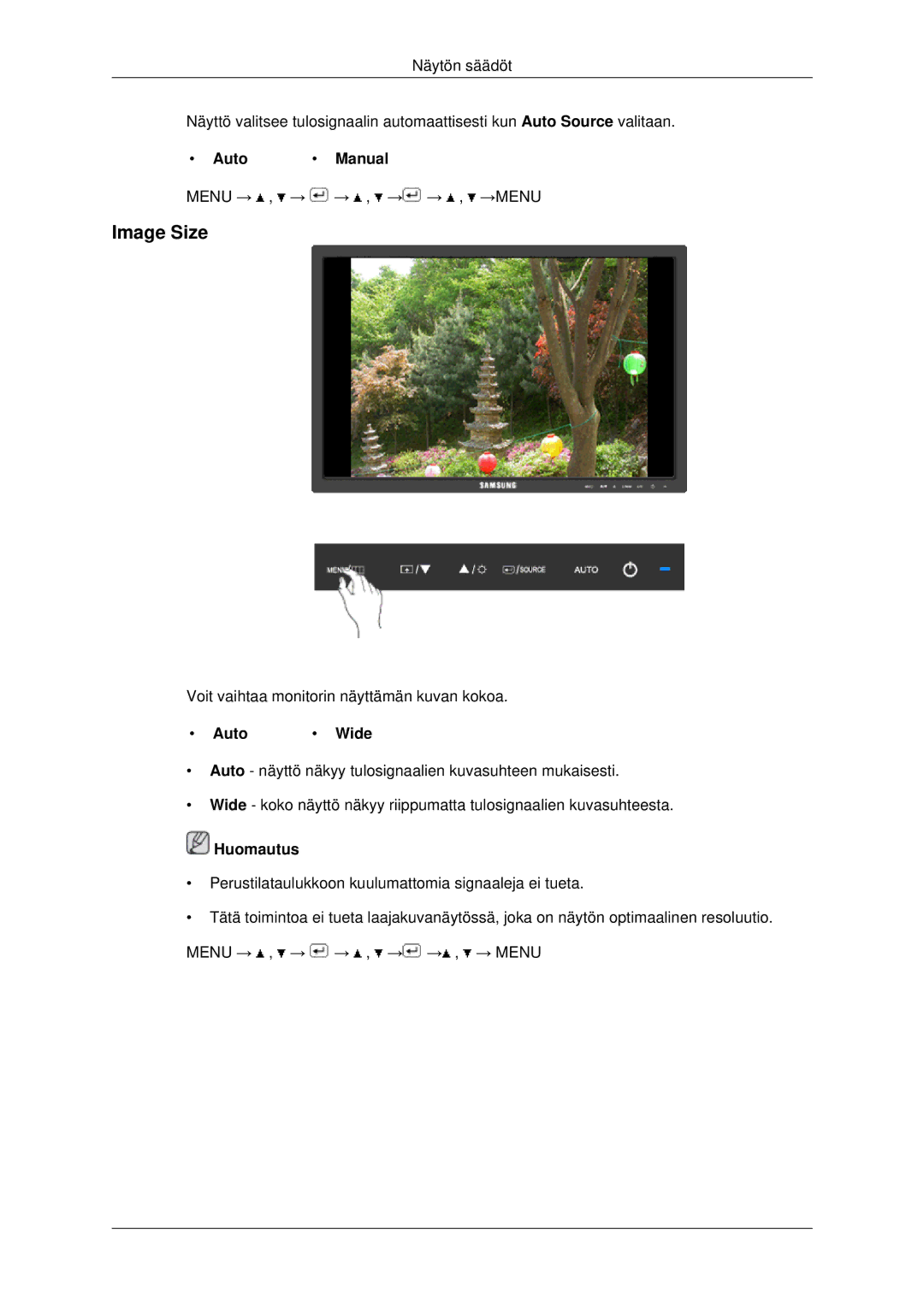 Samsung LS19MYDESC/EDC, LS22MYDEBCA/EN, LS22MYDESC/EDC, LS22MYDESCA/EN, LS22MYDEBC/EDC manual Image Size 