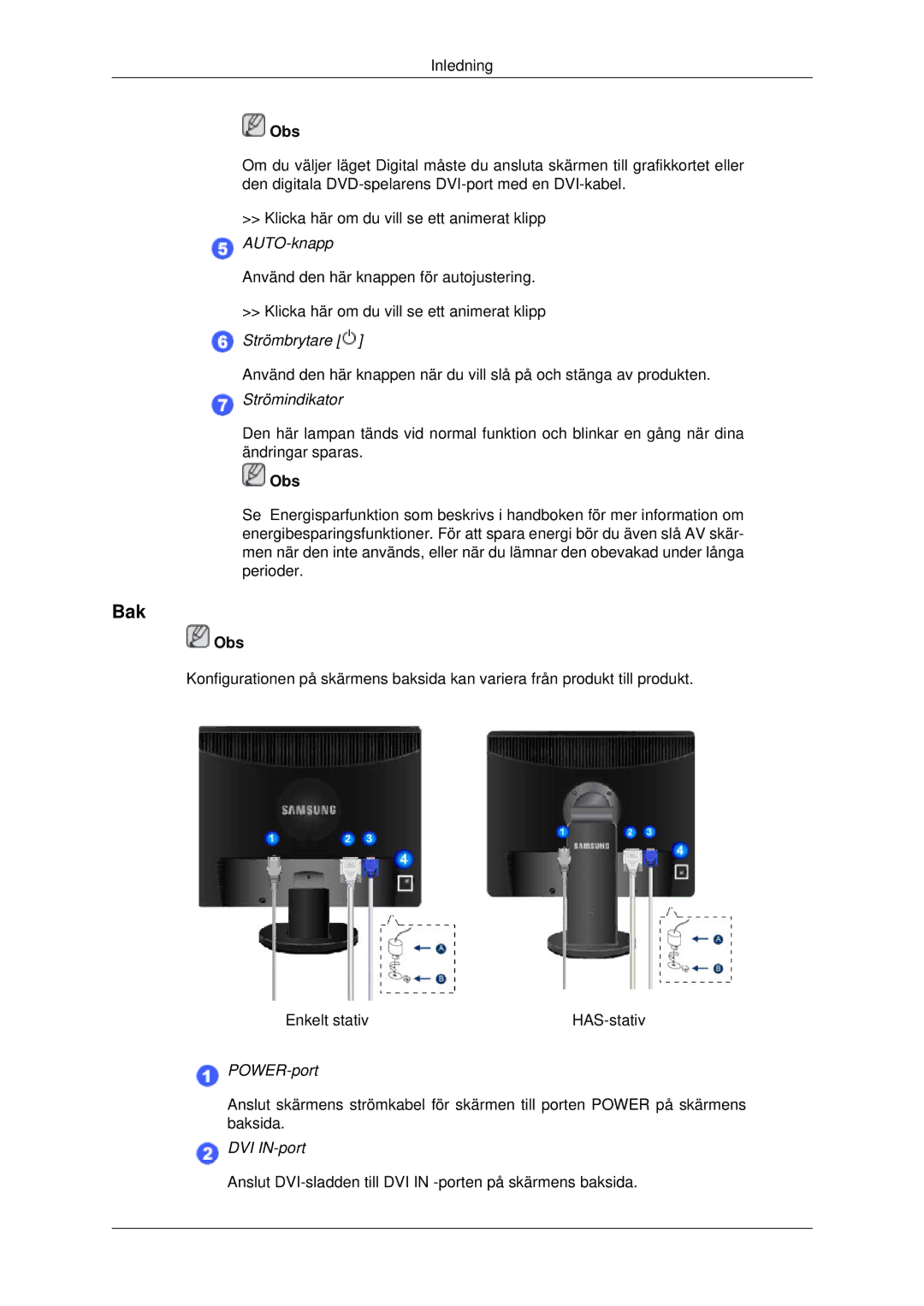 Samsung LS22MYDEBC/EDC, LS22MYDEBCA/EN, LS22MYDESC/EDC, LS22MYDESCA/EN, LS19MYDESC/EDC manual Bak 