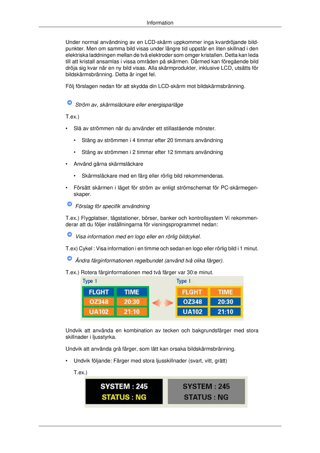 Samsung LS19MYDESC/EDC, LS22MYDEBCA/EN, LS22MYDESC/EDC manual Visa information med en logo eller en rörlig bildcykel 