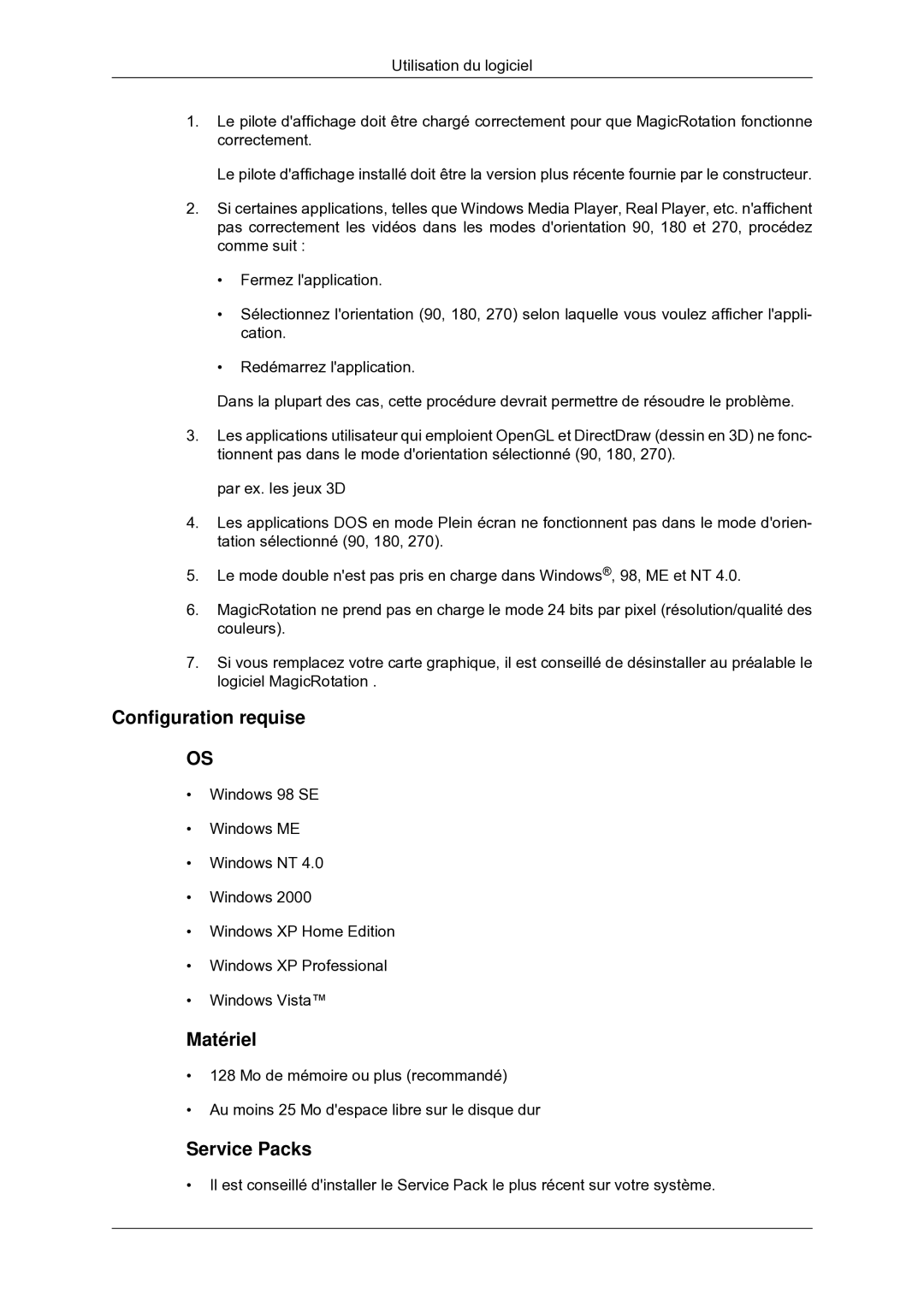 Samsung LS22MYDEBC/EDC manual Service Packs 