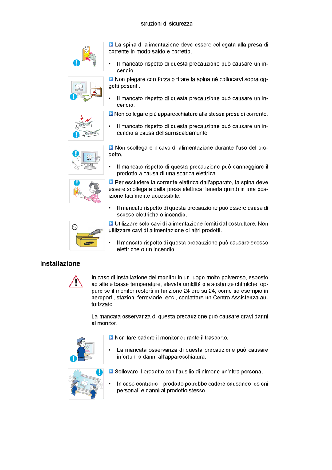 Samsung LS22MYDDSC/EDC, LS22MYKDSCA/EN manual Installazione 