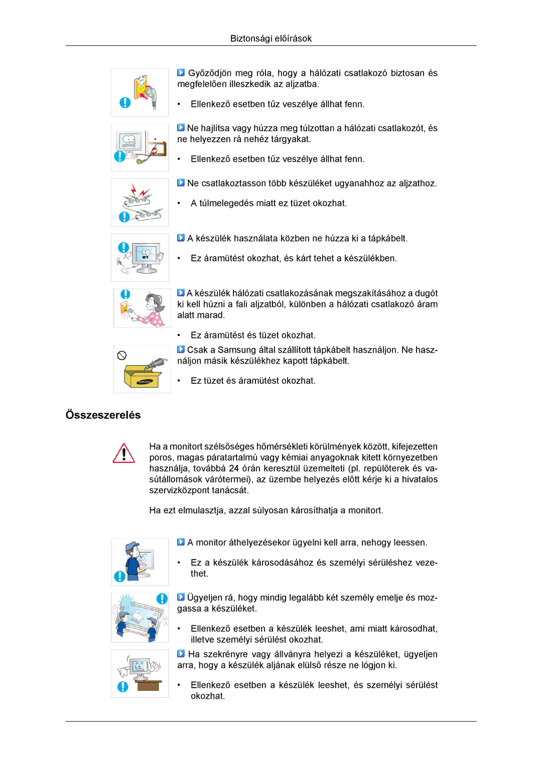 Samsung LS22MYDDSC/EDC, LS22MYKDSCA/EN manual Összeszerelés 