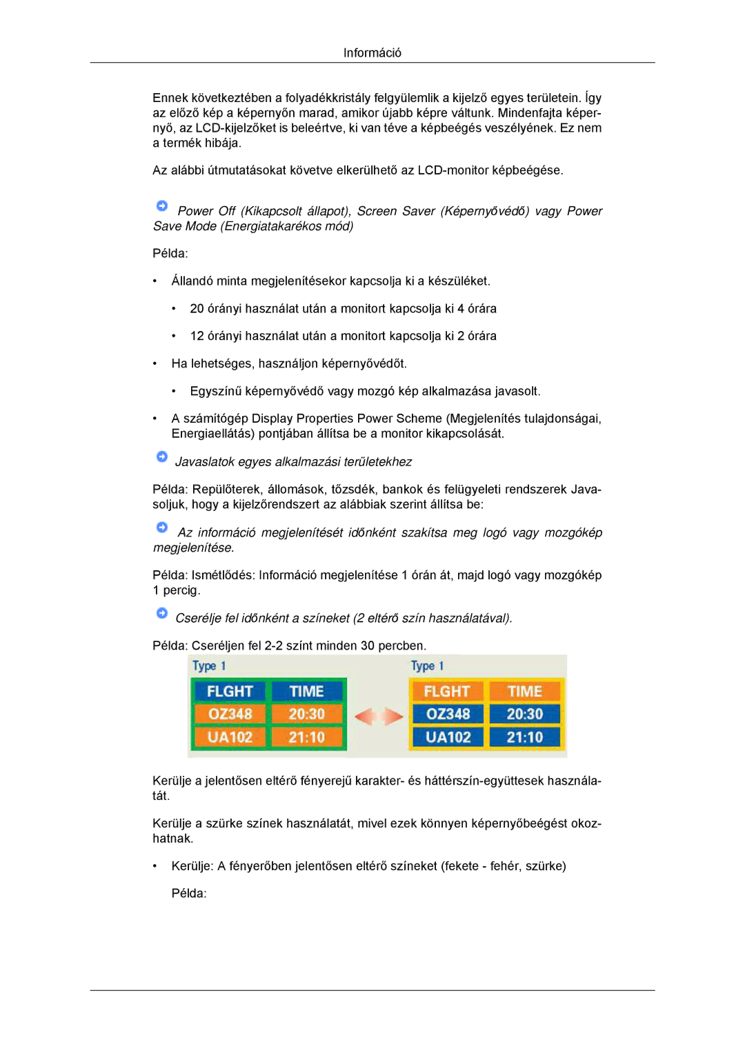 Samsung LS22MYKDSCA/EN, LS22MYDDSC/EDC manual Cserélje fel időnként a színeket 2 eltérő szín használatával 