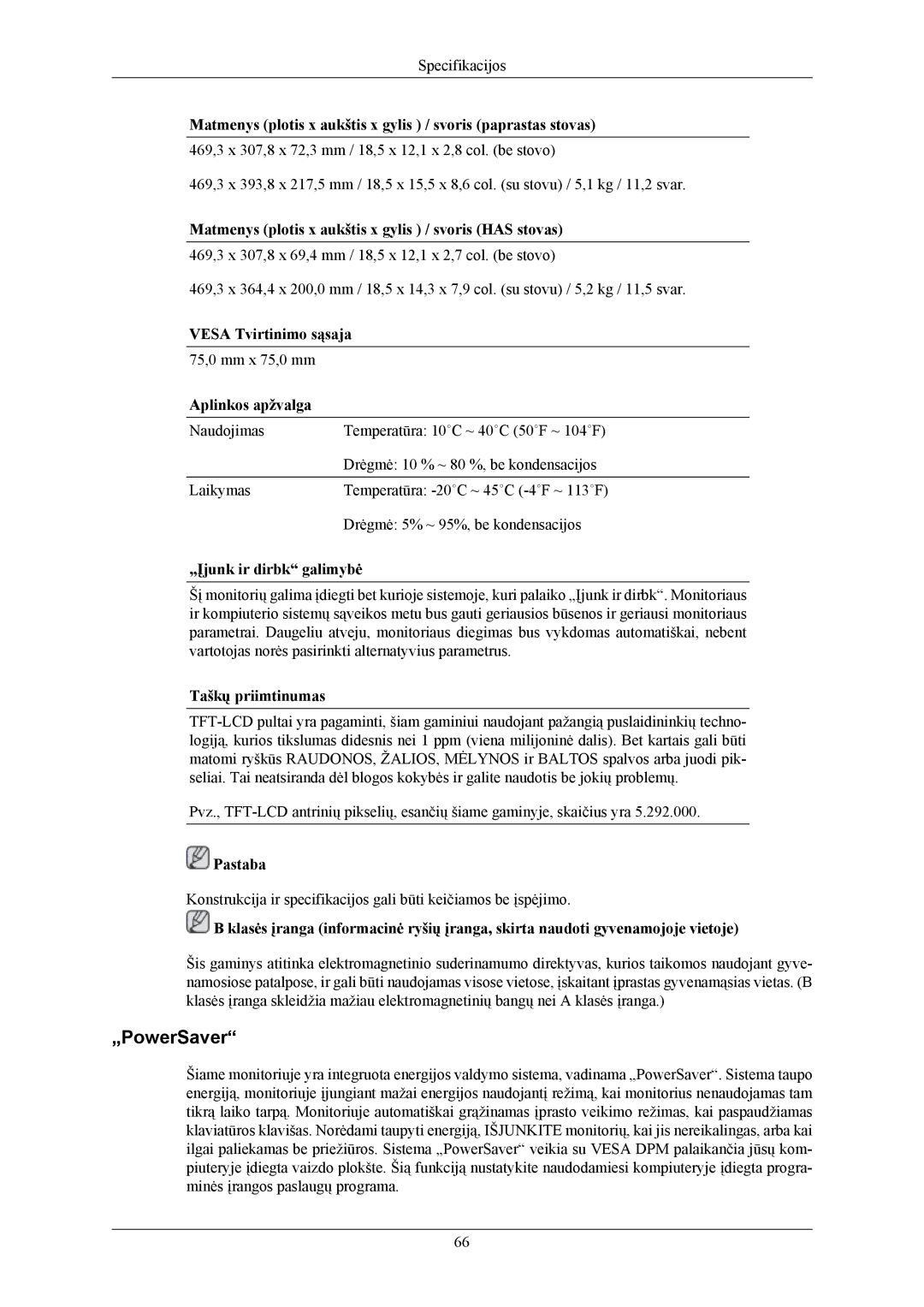 Samsung LS20MYKESQ/EDC, LS22MYKESQ/EDC, LS22MYKEBQ/EDC, LS22MYKEBCA/EN, LS20MYKEBQ/EDC manual „PowerSaver 