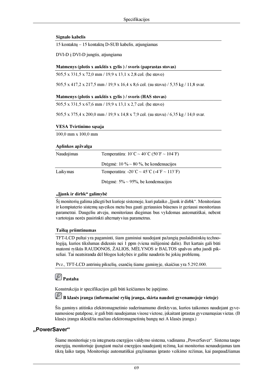 Samsung LS22MYKESQ/EDC, LS22MYKEBQ/EDC, LS20MYKESQ/EDC, LS22MYKEBCA/EN, LS20MYKEBQ/EDC manual 100,0 mm x 100,0 mm 