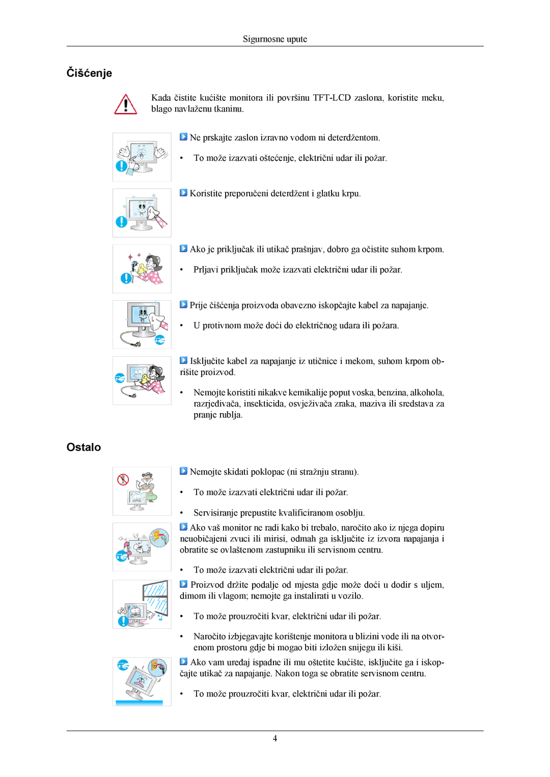 Samsung LS22MYKEBQ/EDC, LS22MYKESQ/EDC, LS22MYKEBCA/EN, LS20MYKEBQ/EDC manual Čišćenje, Ostalo 