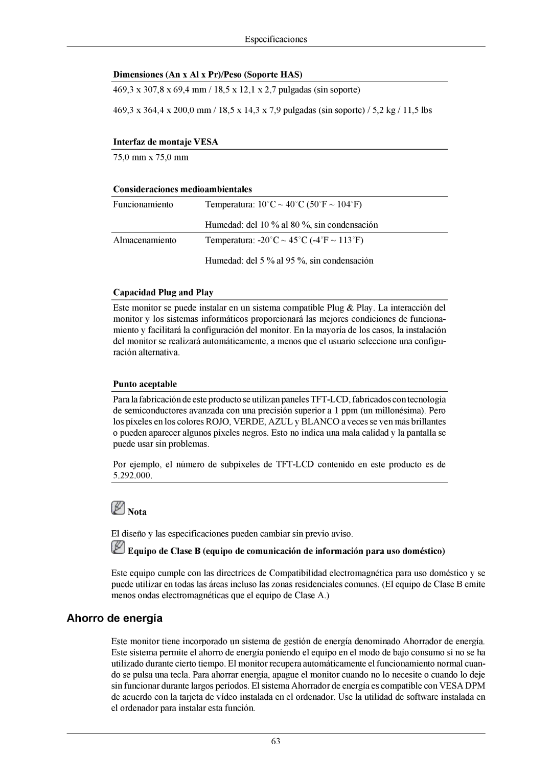 Samsung LS22MYKEBCA/EN, LS22MYKESQ/EDC, LS22MYKESCA/EN, LS22MYKEBQ/EDC, LS20MYKESQ/EDC, LS20MYKEBQ/EDC manual Ahorro de energía 