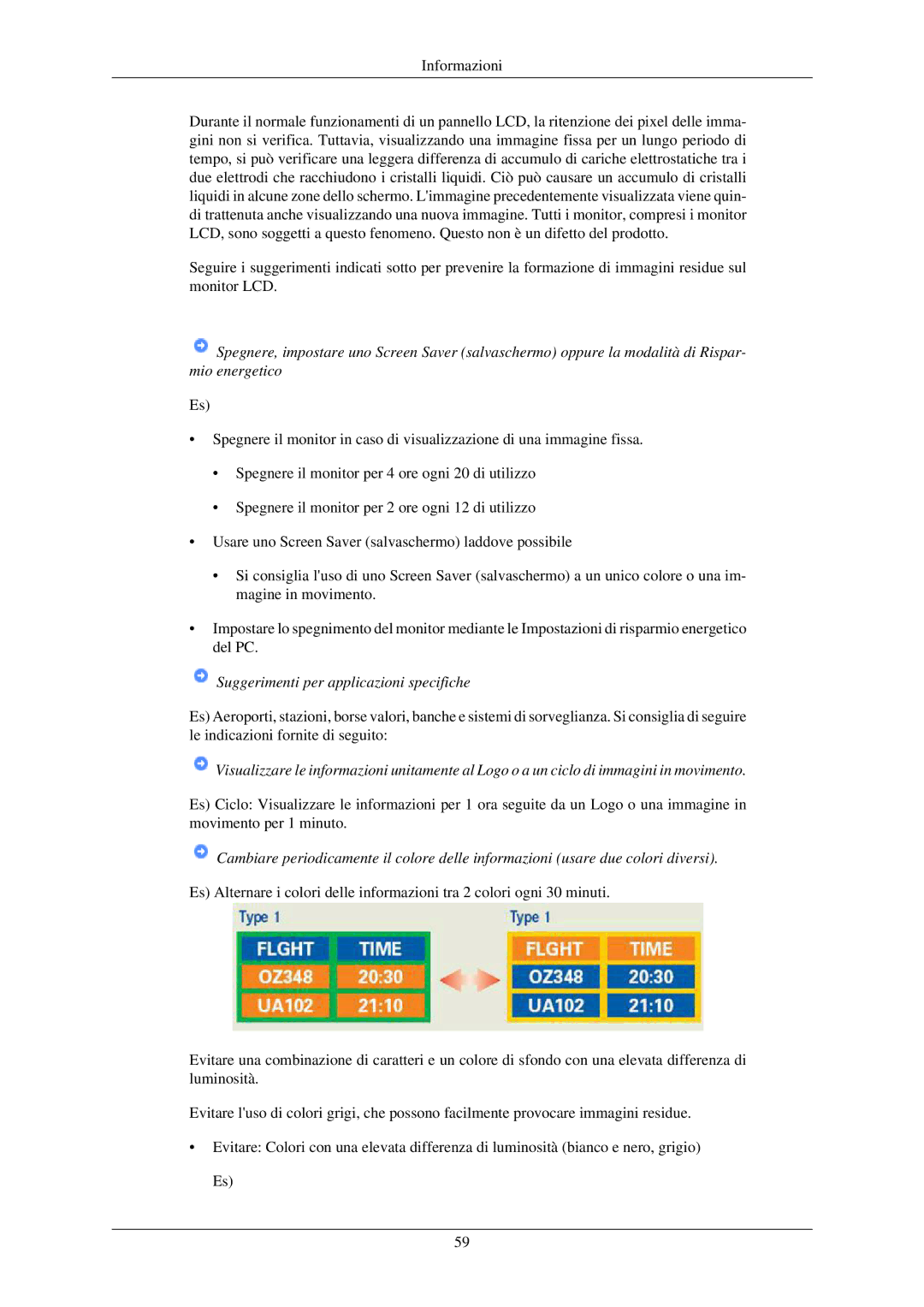 Samsung LS22MYLKF/EDC, LS22MYLKF/CLT manual Suggerimenti per applicazioni specifiche 