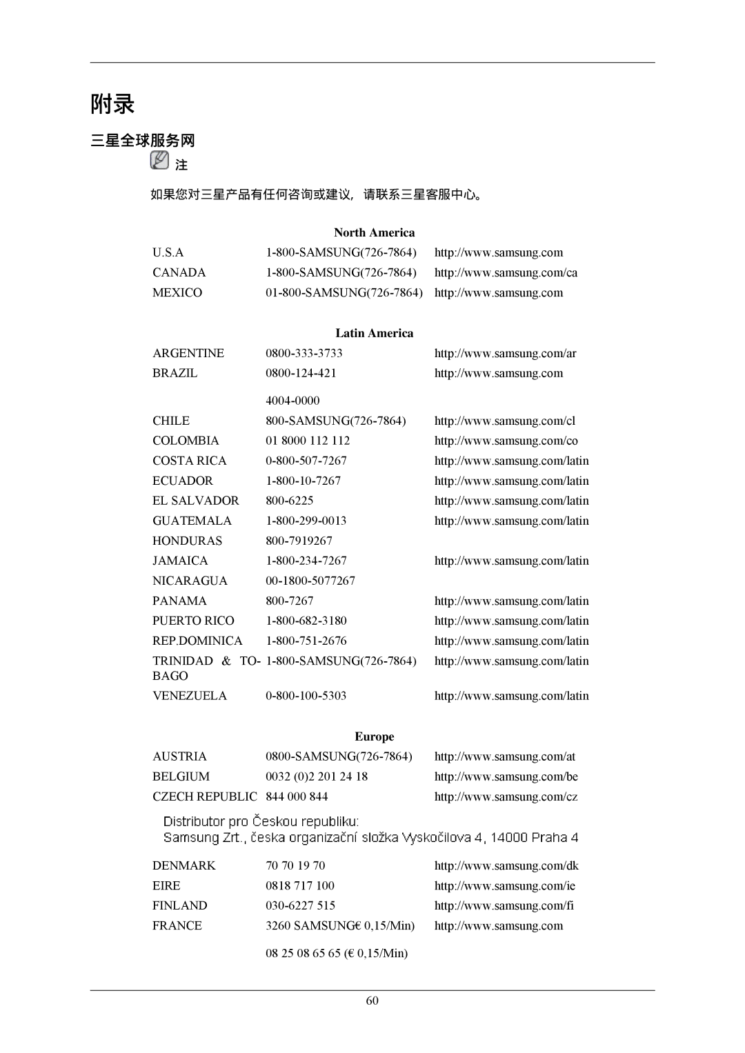 Samsung LS22MYLKFZ/EDC, LS22MYLKF/EDC manual 三星全球服务网 