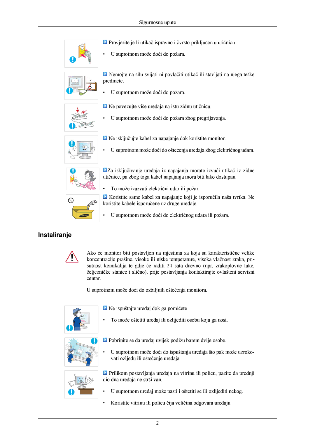 Samsung LS22MYLKF/EDC manual Instaliranje 