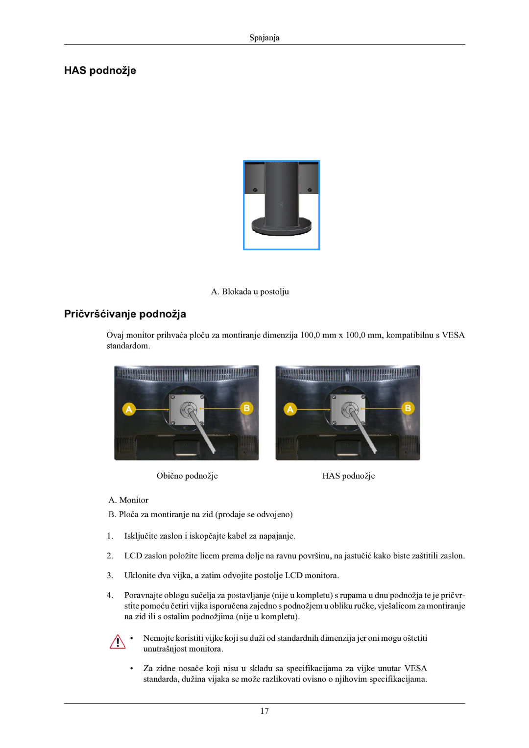 Samsung LS22MYMEBQ/EDC manual Has podnožje 